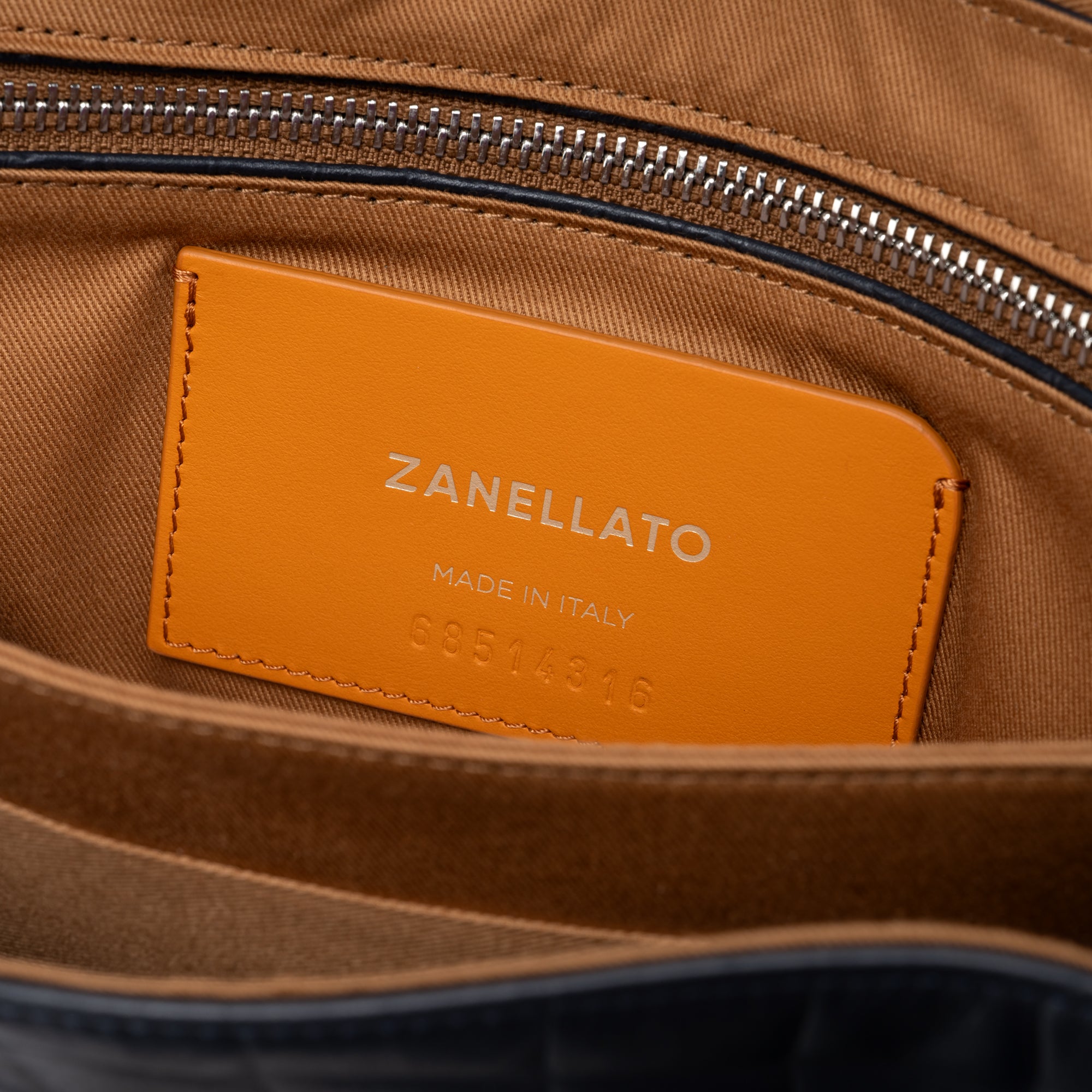 Zanellato Postina® S borsa Blue Orione in pelle stampata