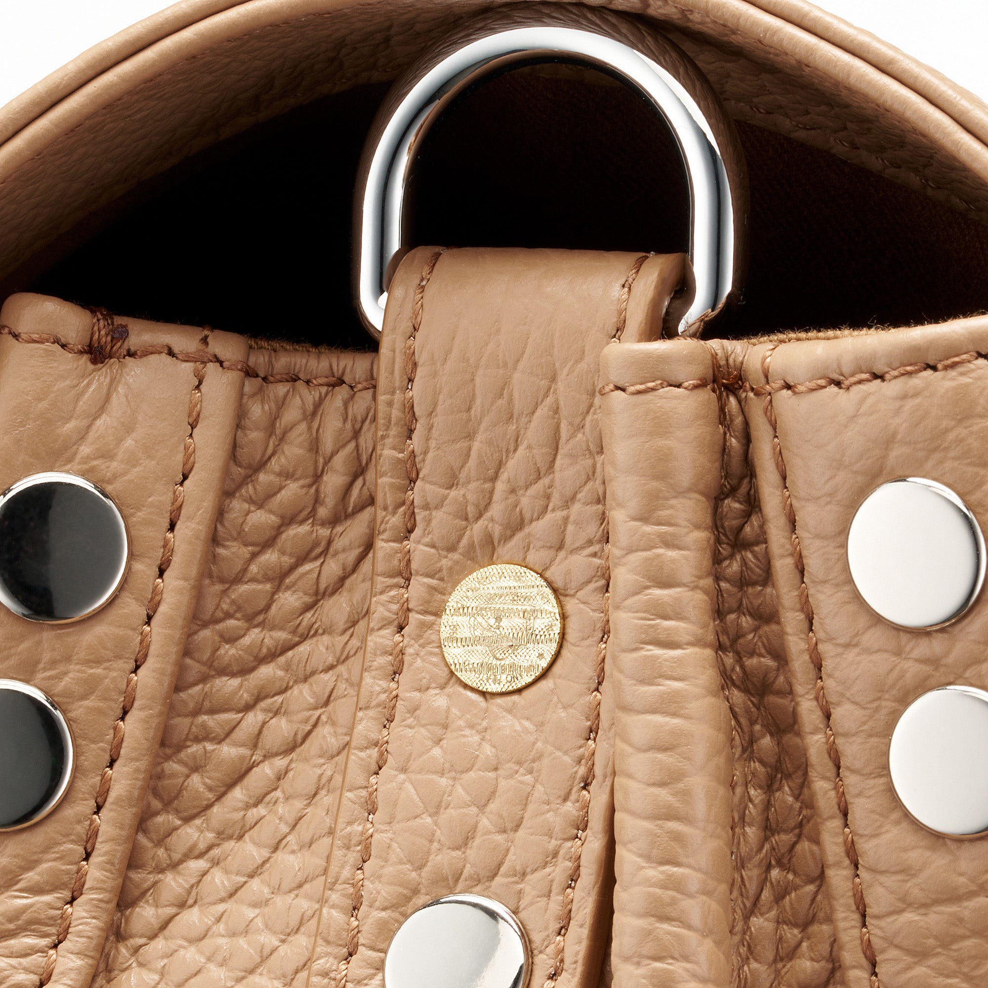 Zanellato Postina® M borsa marrone Cantucci in pelle martellata