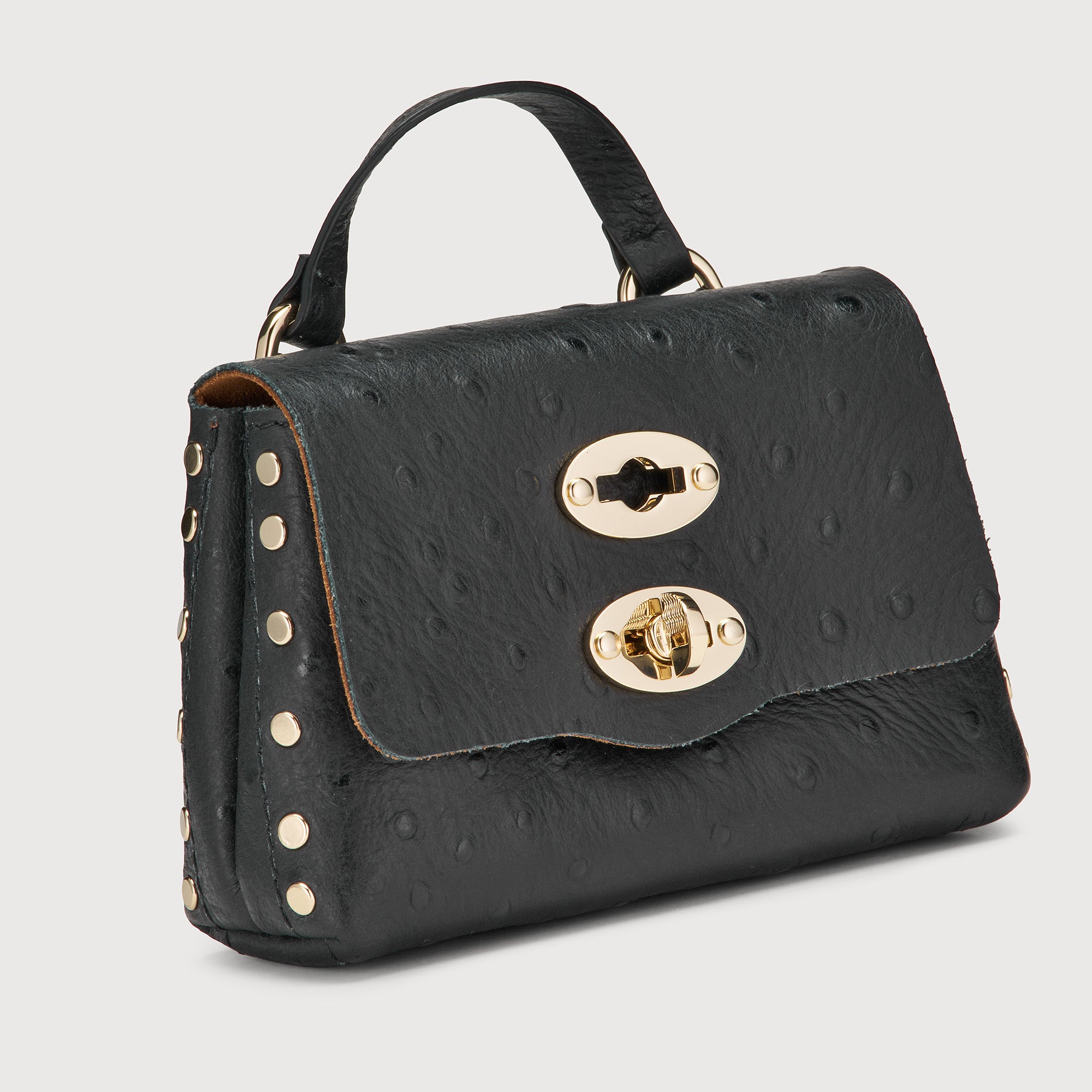 Zanellato Postina® Wallet MINI portafoglio Black Crater in pelle stampata