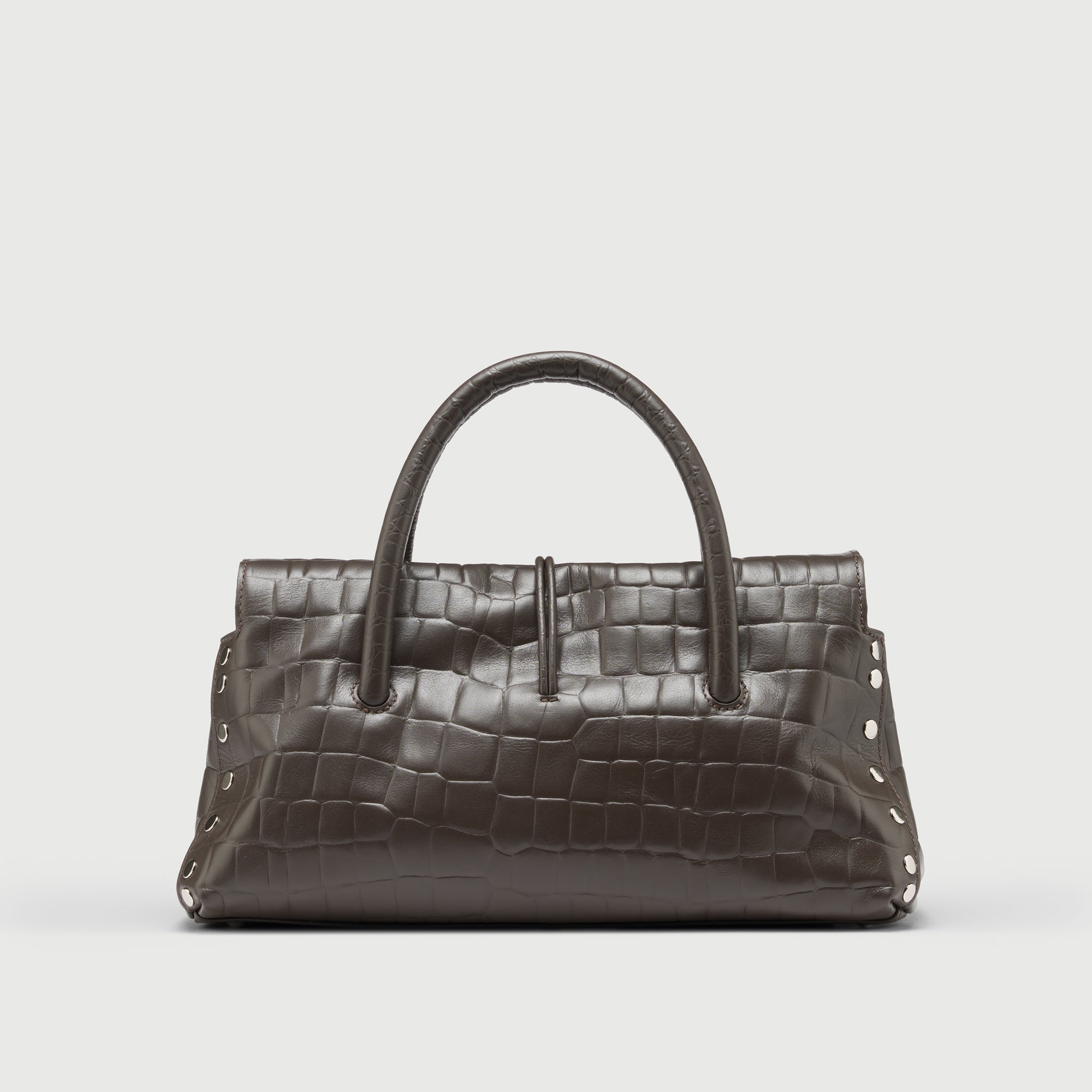 Zanellato Dotta® S borsa Brown Espresso in pelle stampata