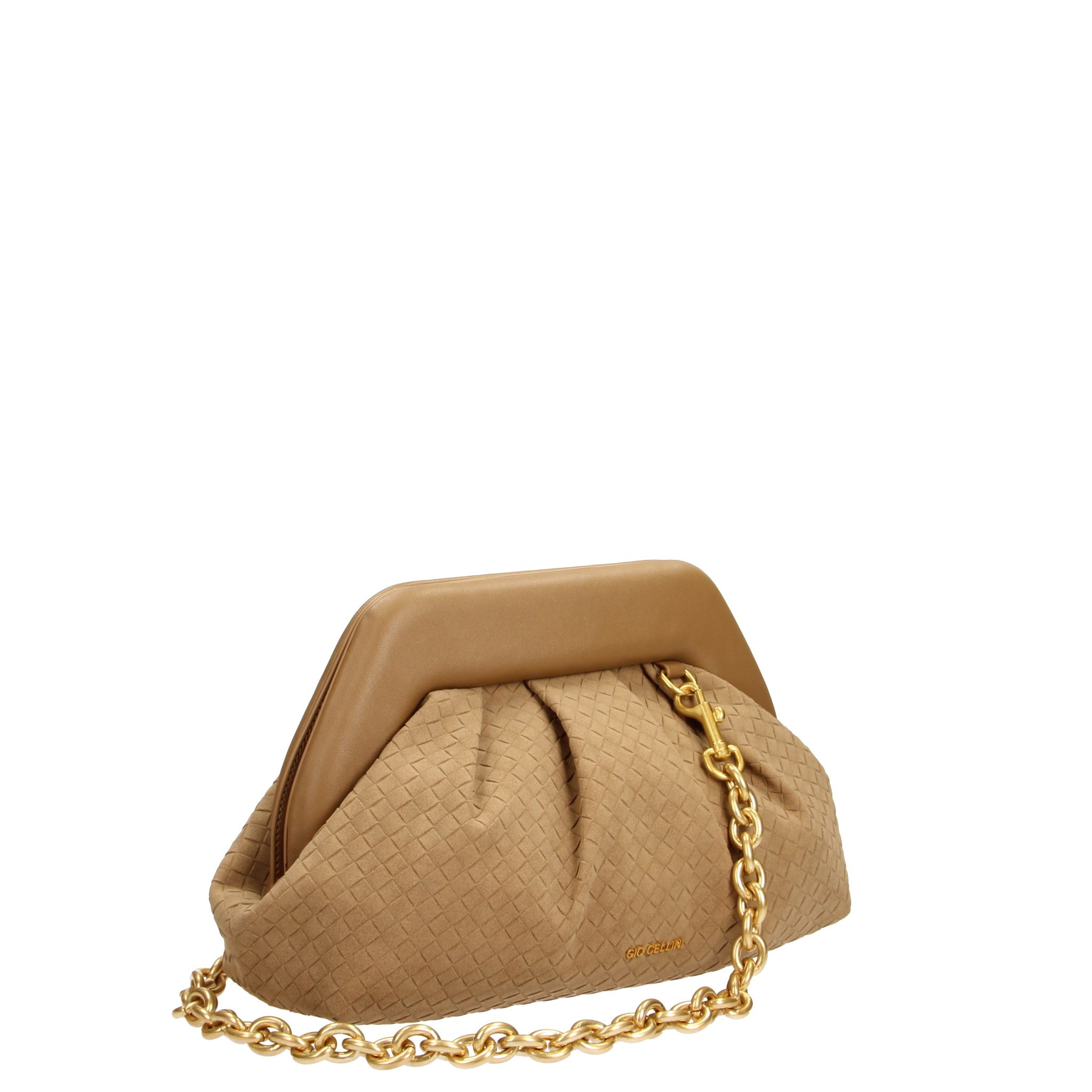 Gio Cellini MINI BAGS CLUTCH CLUTCH GIO CELLINI clutch Camel eco-camoscio intrecciato