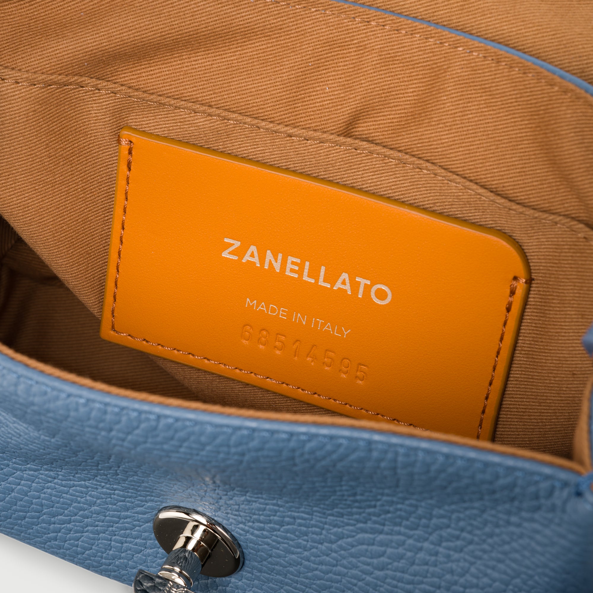 Zanellato Postina® BABY borsa blu Sambuco Notturno in pelle martellata