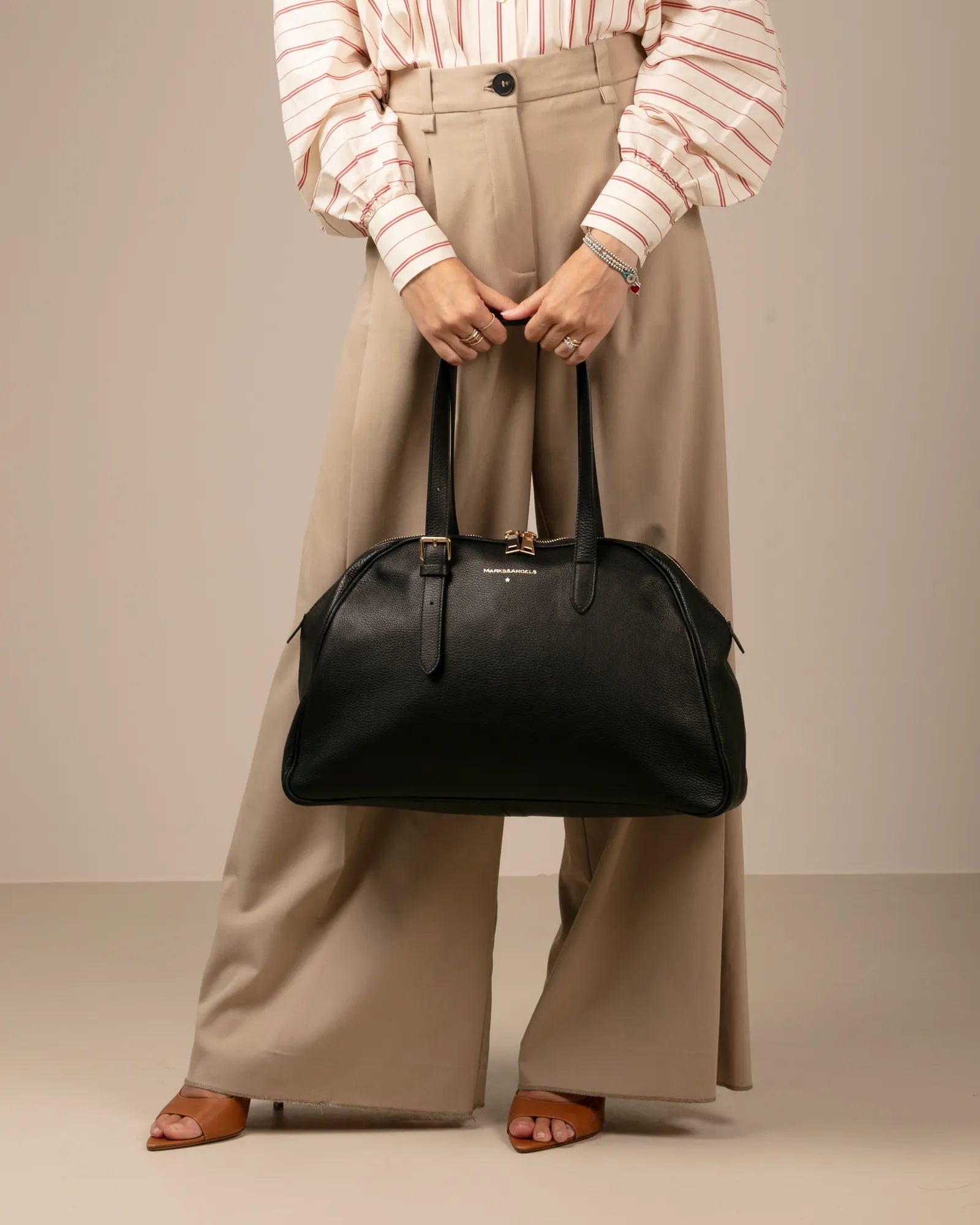 Marks&Angels Borse a Spalla Alessia Nero borsa oversize in pelle