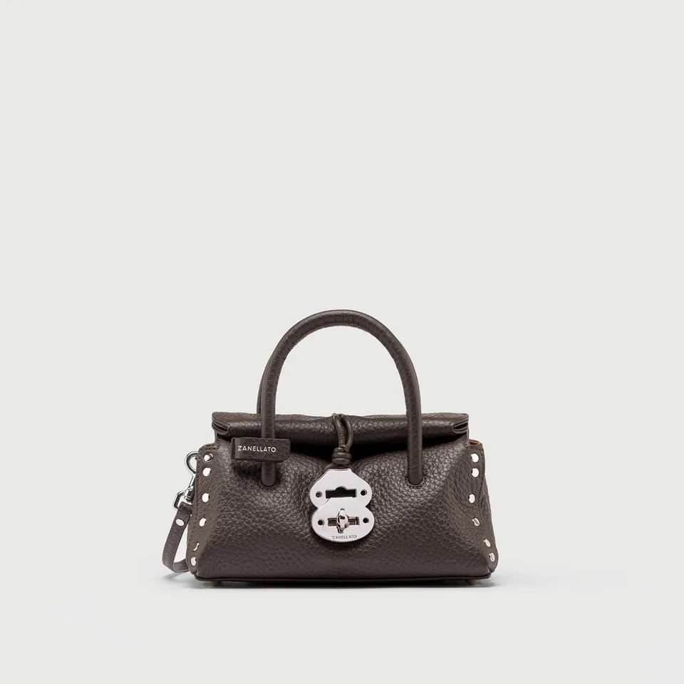 Zanellato Dotta® Baby borsa marrone in pelle martellata