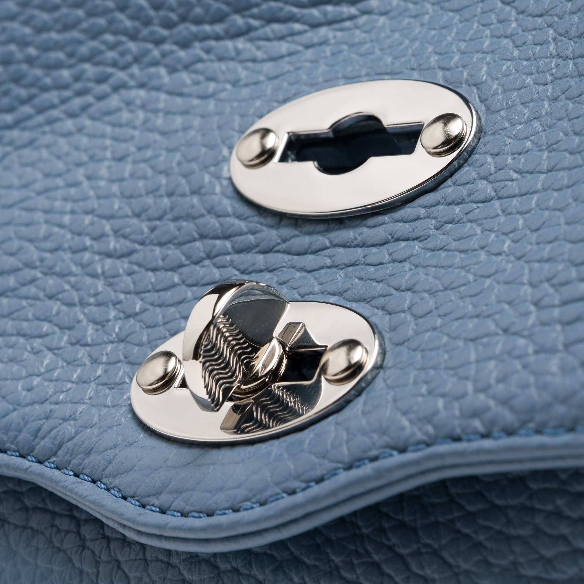 Zanellato Postina® BABY borsa blu Sambuco Notturno in pelle martellata