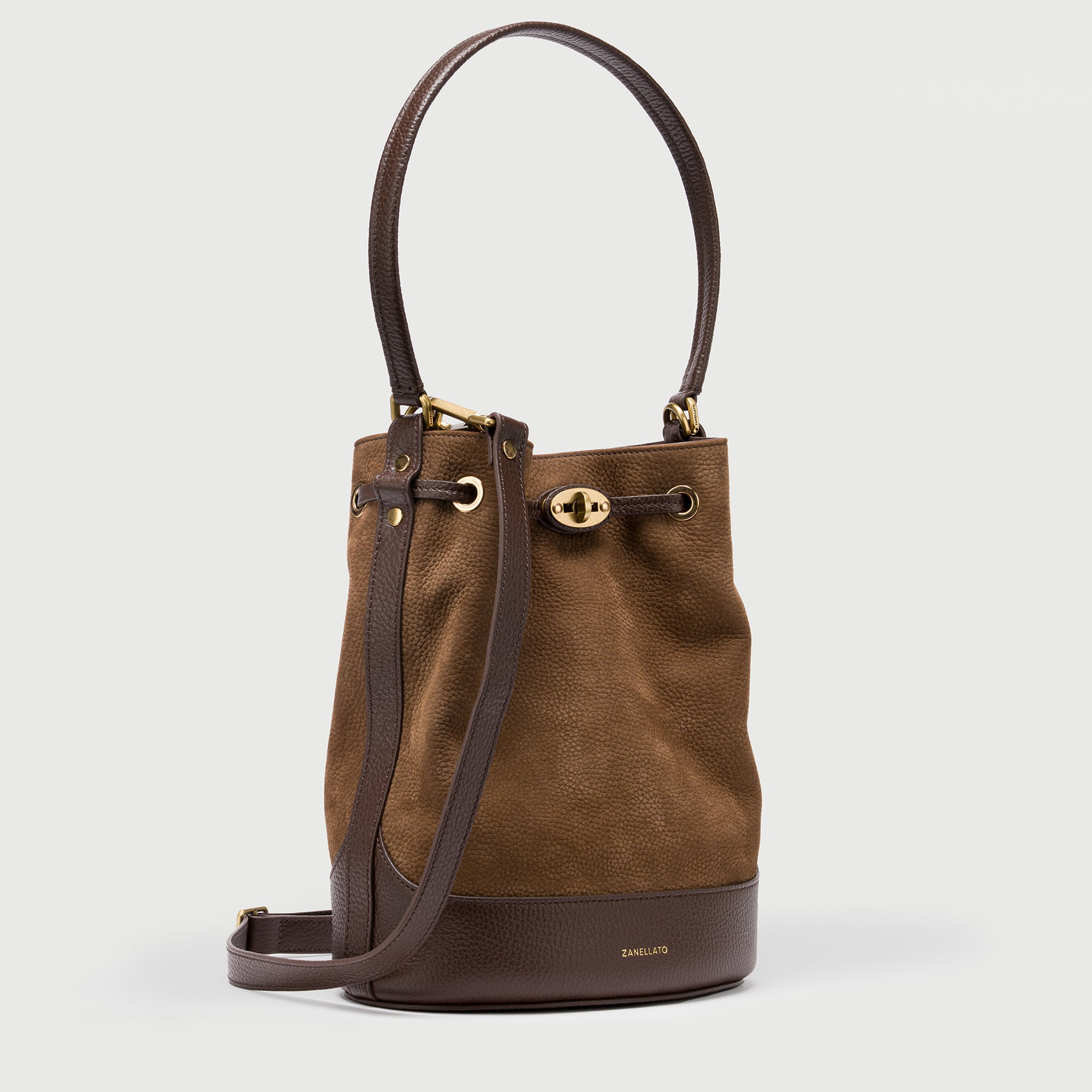 Zanellato Mondà® S borsa marrone in nabuk
