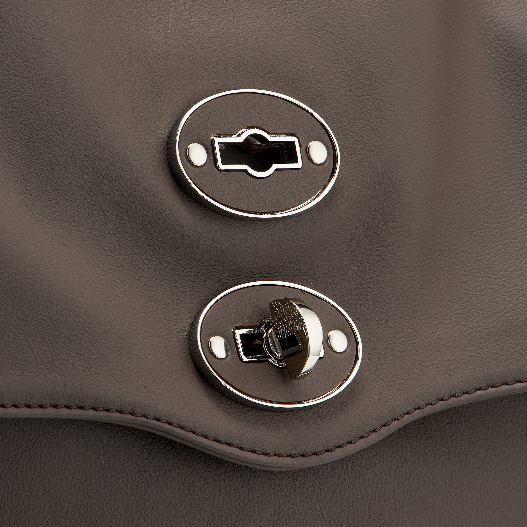 Zanellato Postina® S borsa Brown Gianduiotto in pelle liscia