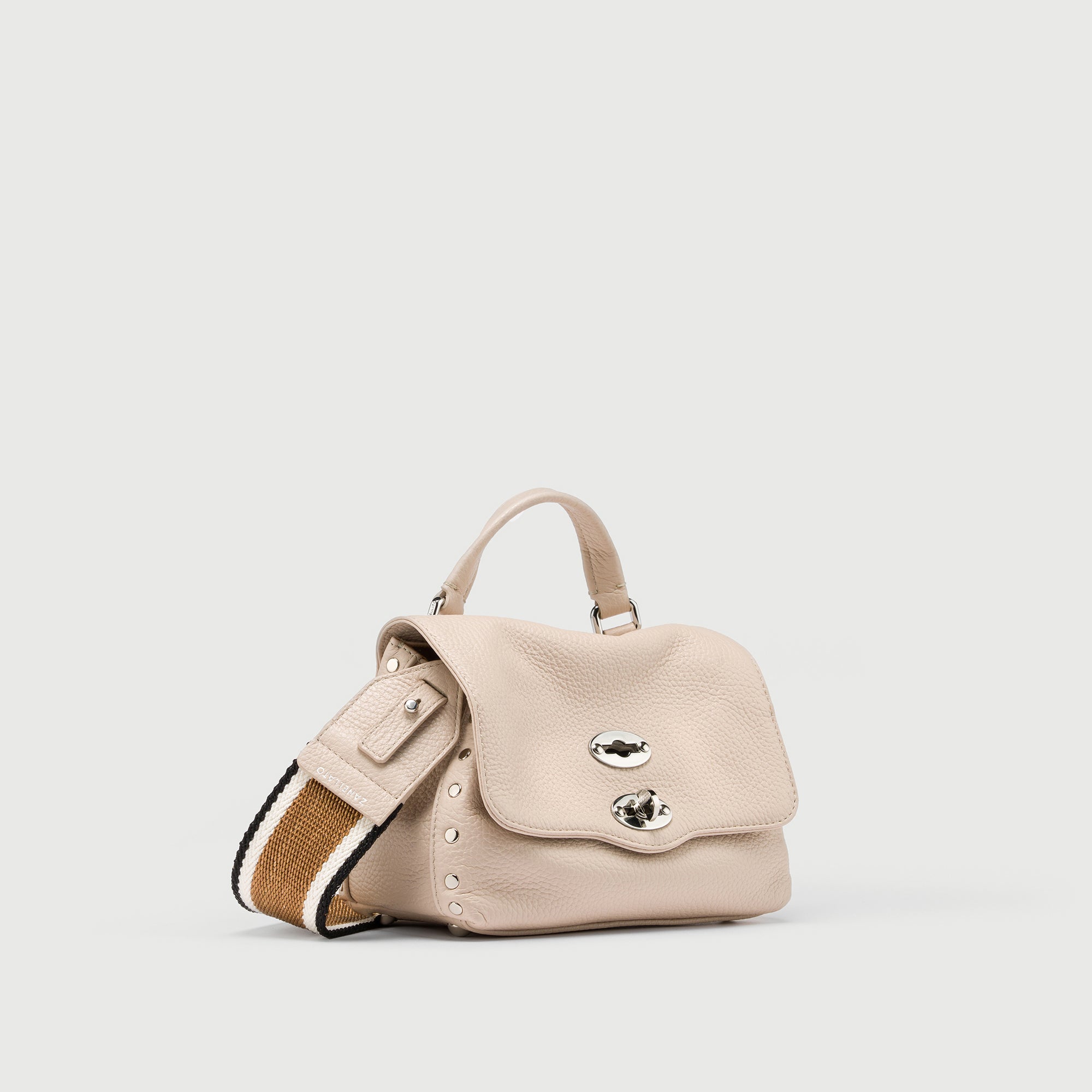 Zanellato Postina® Baby borsa bianca in pelle martellata