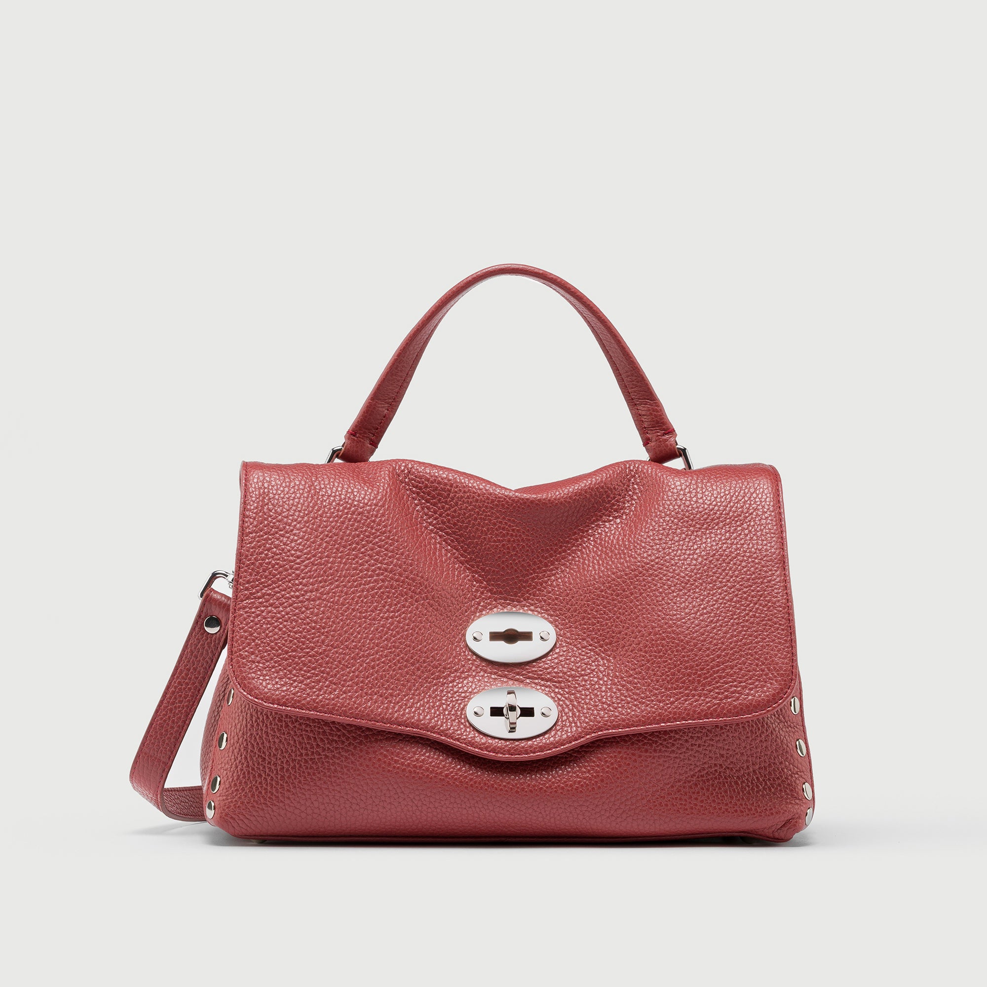 Zanellato Postina® S borsa rossa Radicchio di Treviso in pelle martellata