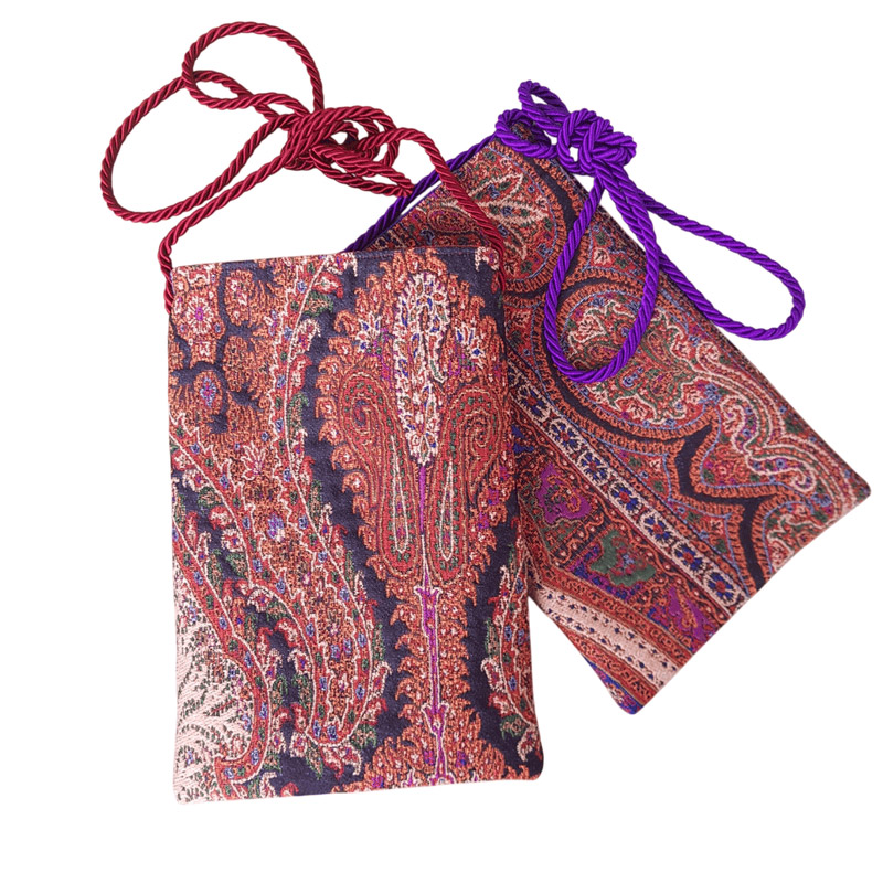 Borseggi Tibetane Tibetana Preziosa Semplice bordeaux borsa a tracolla