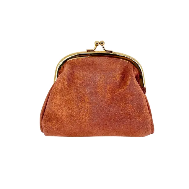 Crazy Lou Porte monnaie / porte cartes Grand porte monnaie en cuir daim pailleté 6784 portafoglio glitter