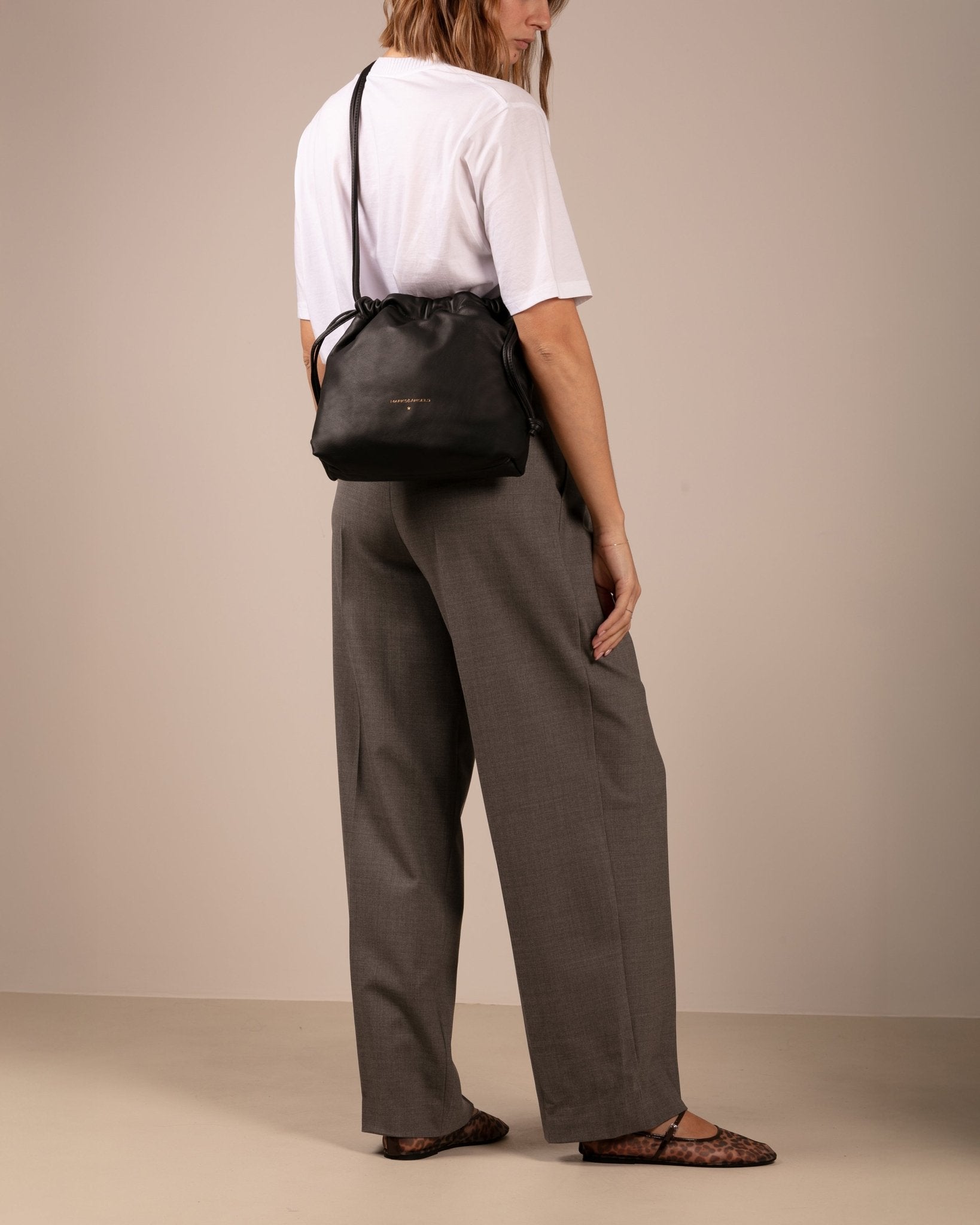 Marks&Angels Borse a Spalla Mini Sabri New Nero borsa in pelle
