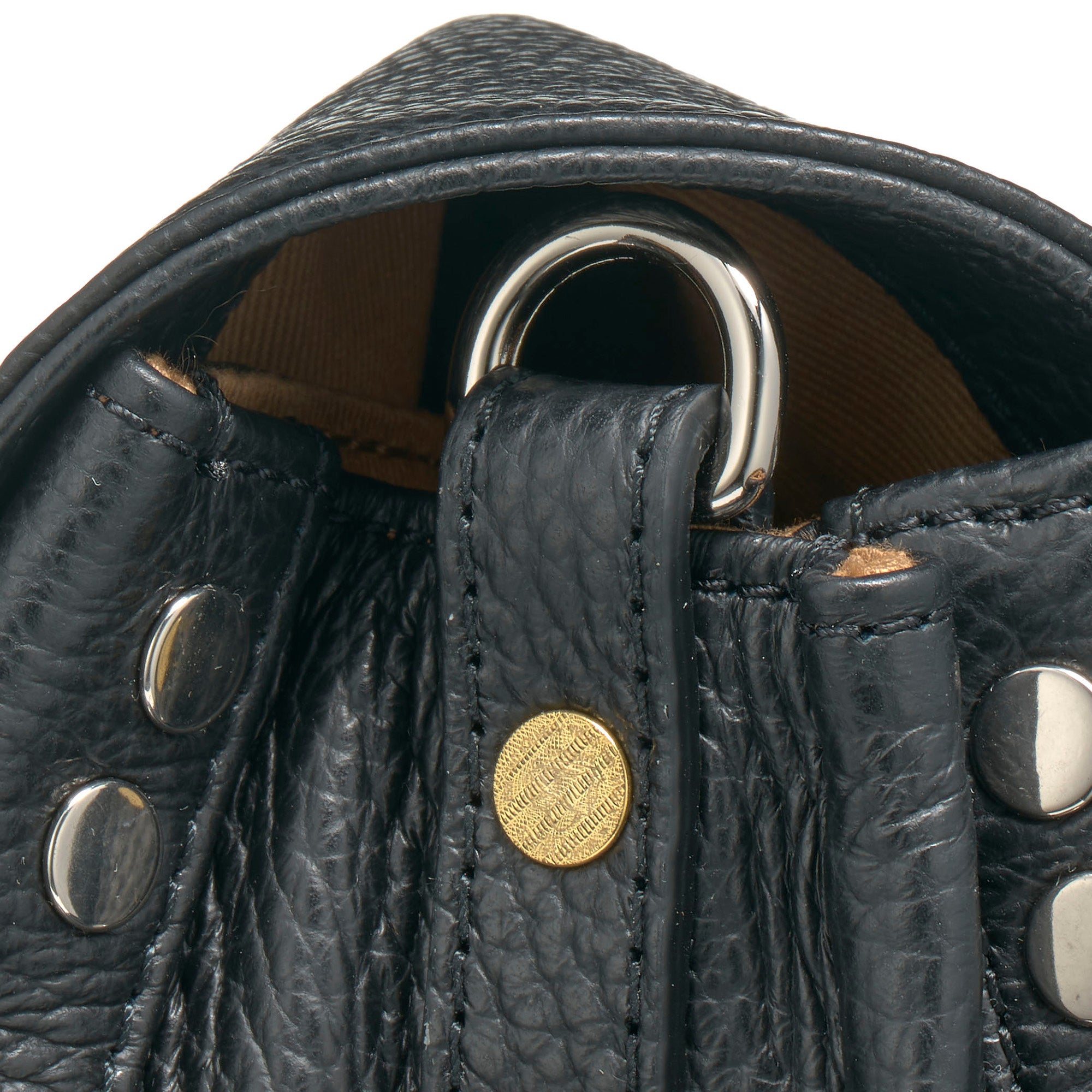Zanellato Postina® S borsa nera in pelle martellata