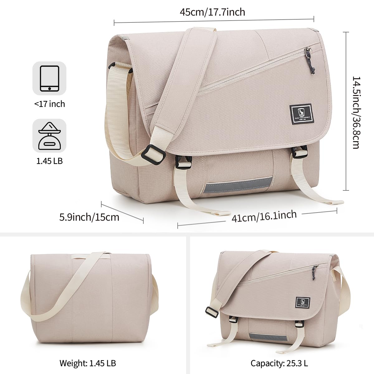 OIWAS Messenger Bags Ock5578 borsa messenger bianca 17,8 L impermeabile