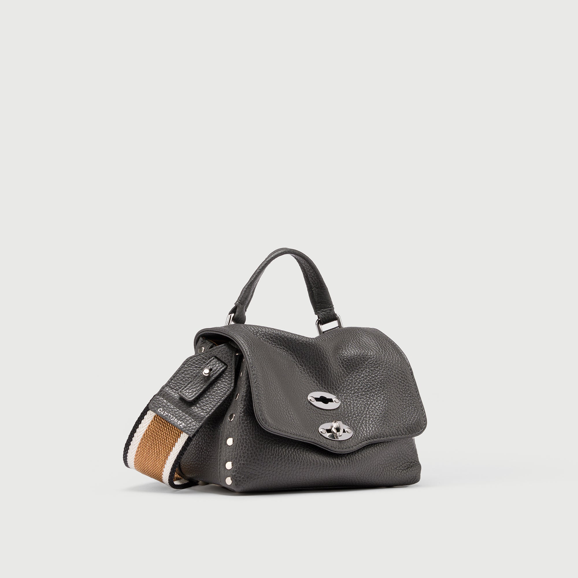 Zanellato Postina® Baby borsa grigia in pelle martellata