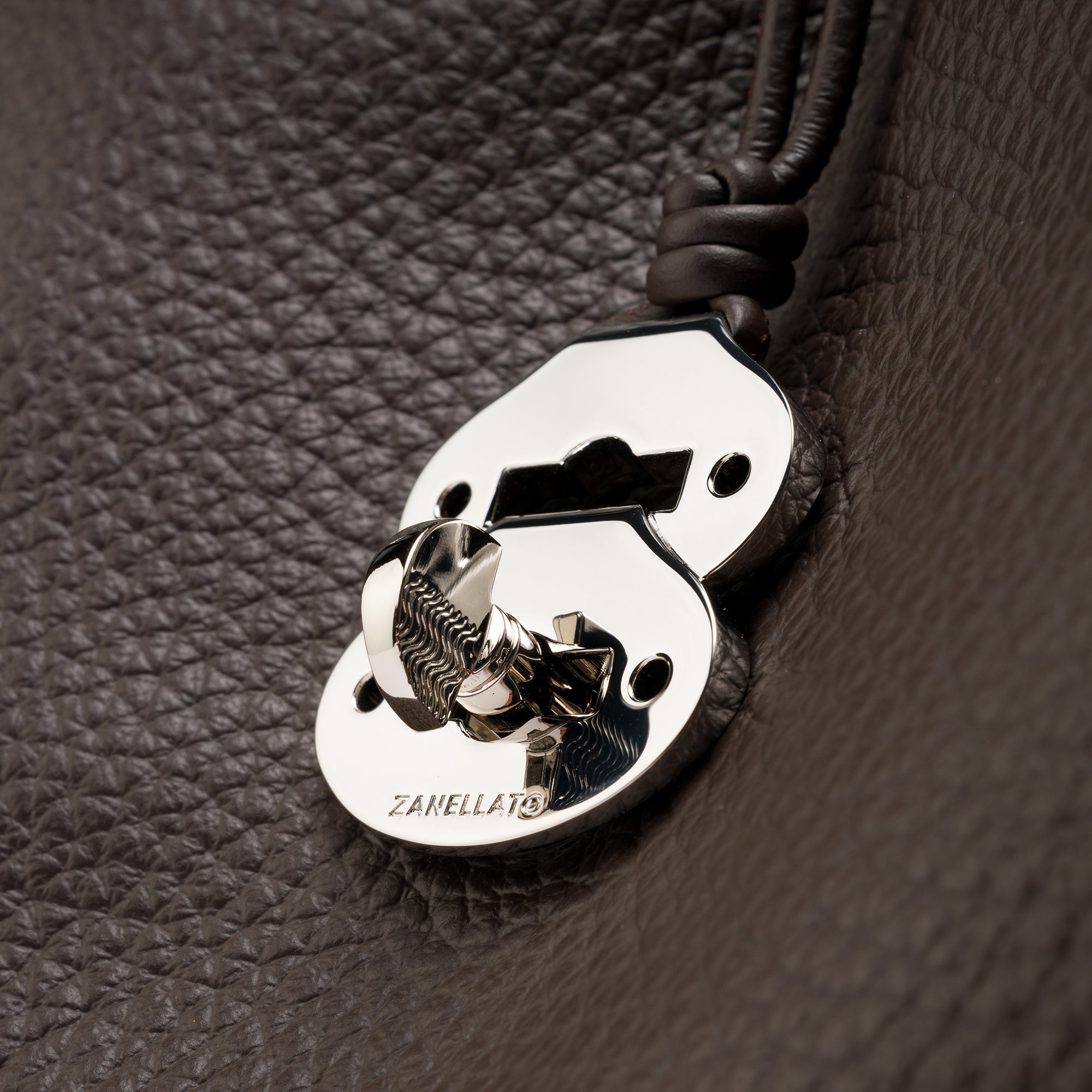 Zanellato Dotta® XL borsa marrone in pelle martellata