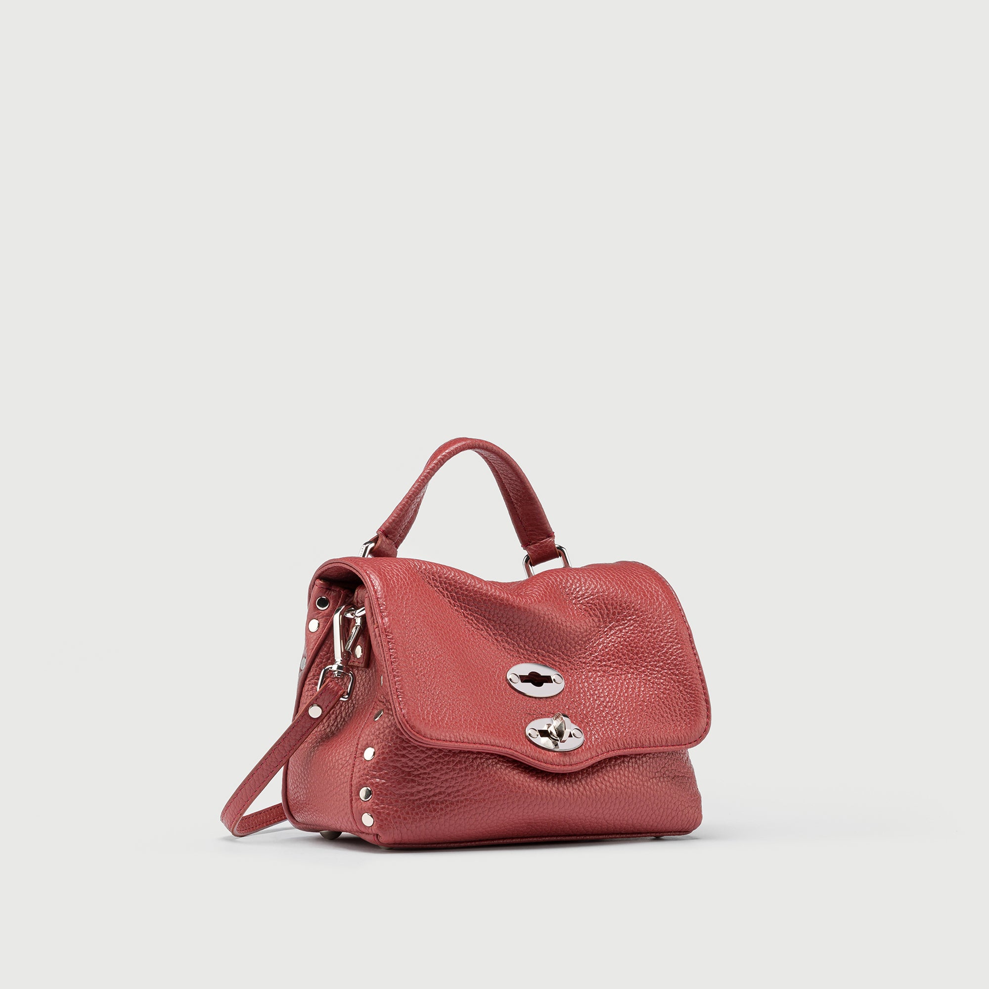Zanellato Postina® Baby in Red Radicchio di Treviso borsa in pelle martellata