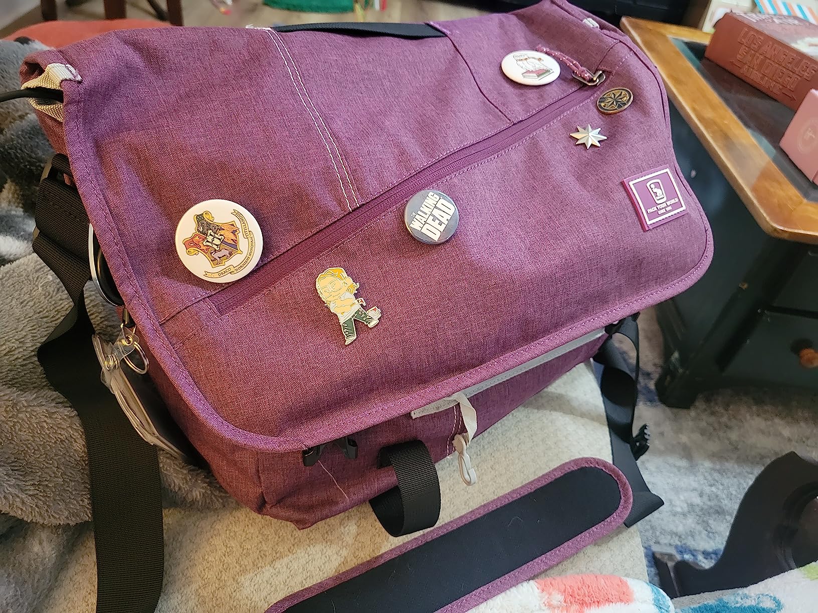 OIWAS Messenger Bags Borsa messenger laptop 15,6 pollici viola