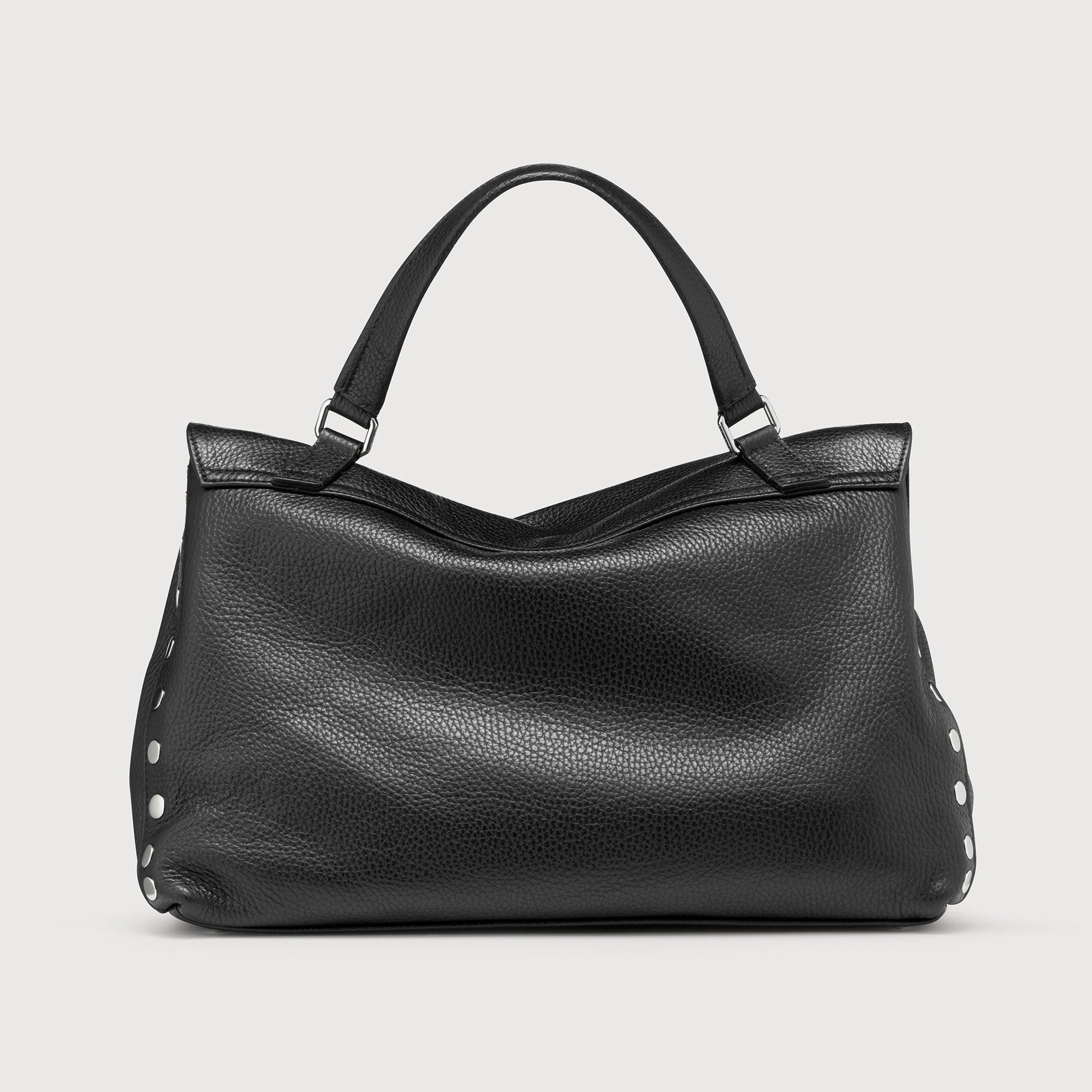 Zanellato Postina® M borsa nera in pelle martellata