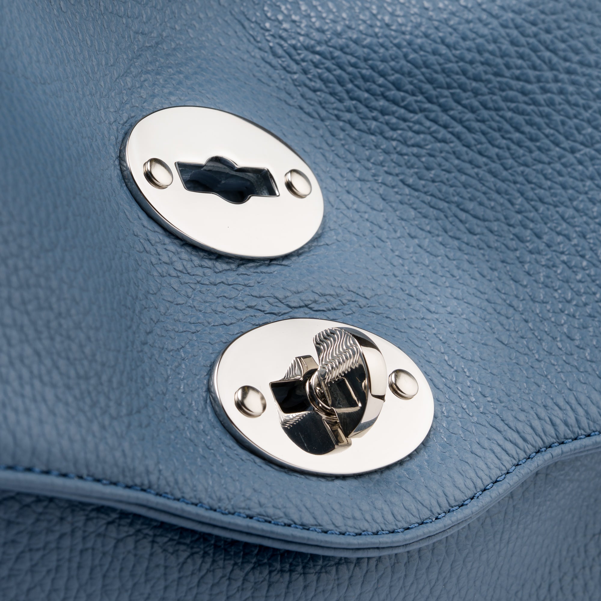 Zanellato Postina® S borsa blu Sambuco Notturno martellata