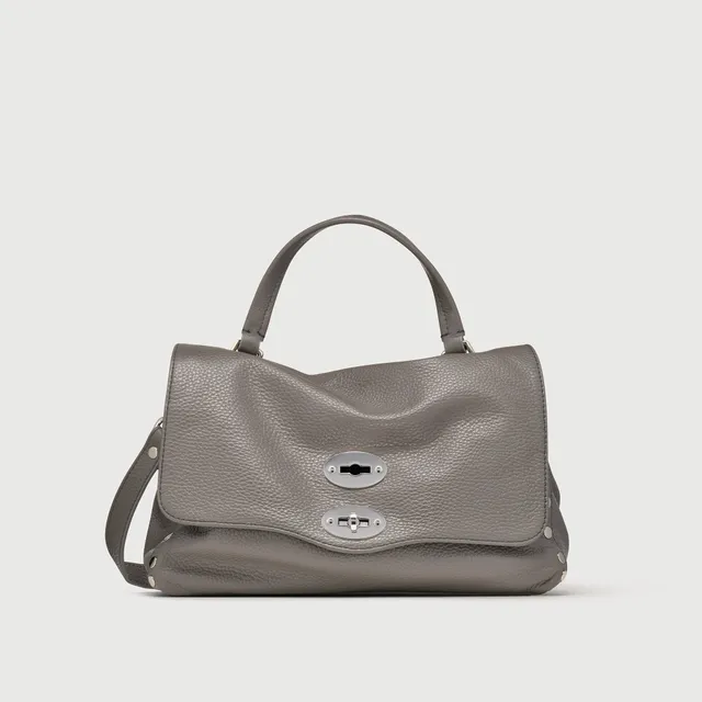 Zanellato Postina® S borsa grigia in pelle martellata