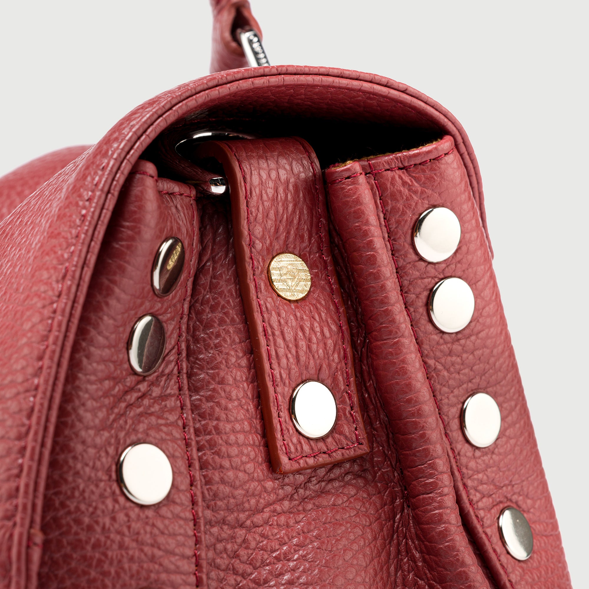 Zanellato Postina® M borsa a tracolla rosso Radicchio di Treviso in pelle martellata