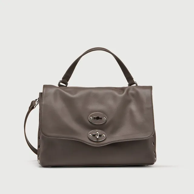 Zanellato Postina® S borsa Brown Gianduiotto in pelle liscia