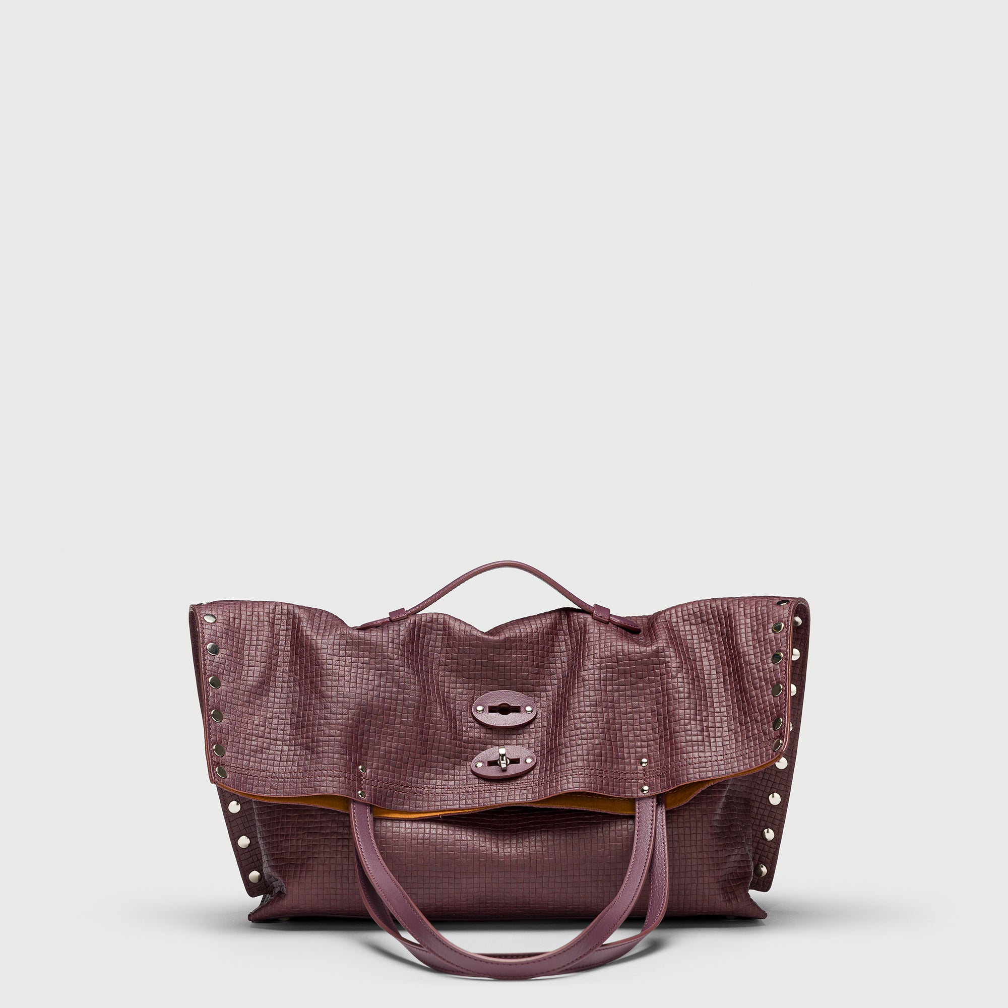 Zanellato A' Spasso® M borsa tote Red Chianti in pelle stampata