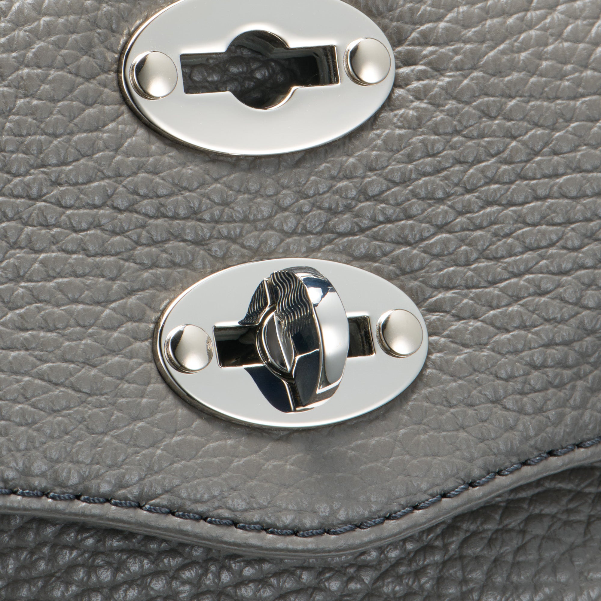 Zanellato Postina® BABY borsa mini grigia in pelle martellata