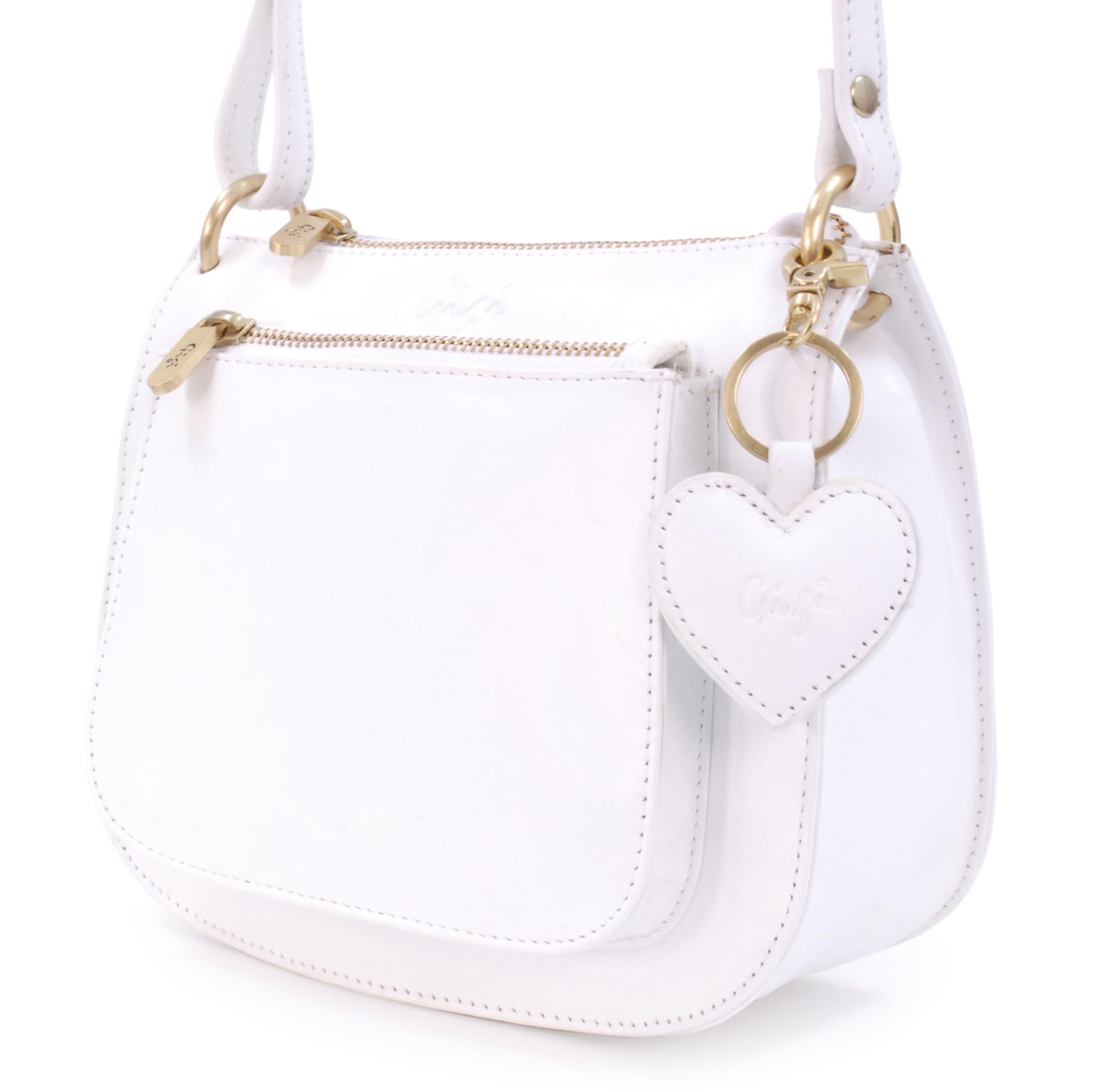 Gigi Othello Collection 9975 borsa a tracolla bianca in pelle
