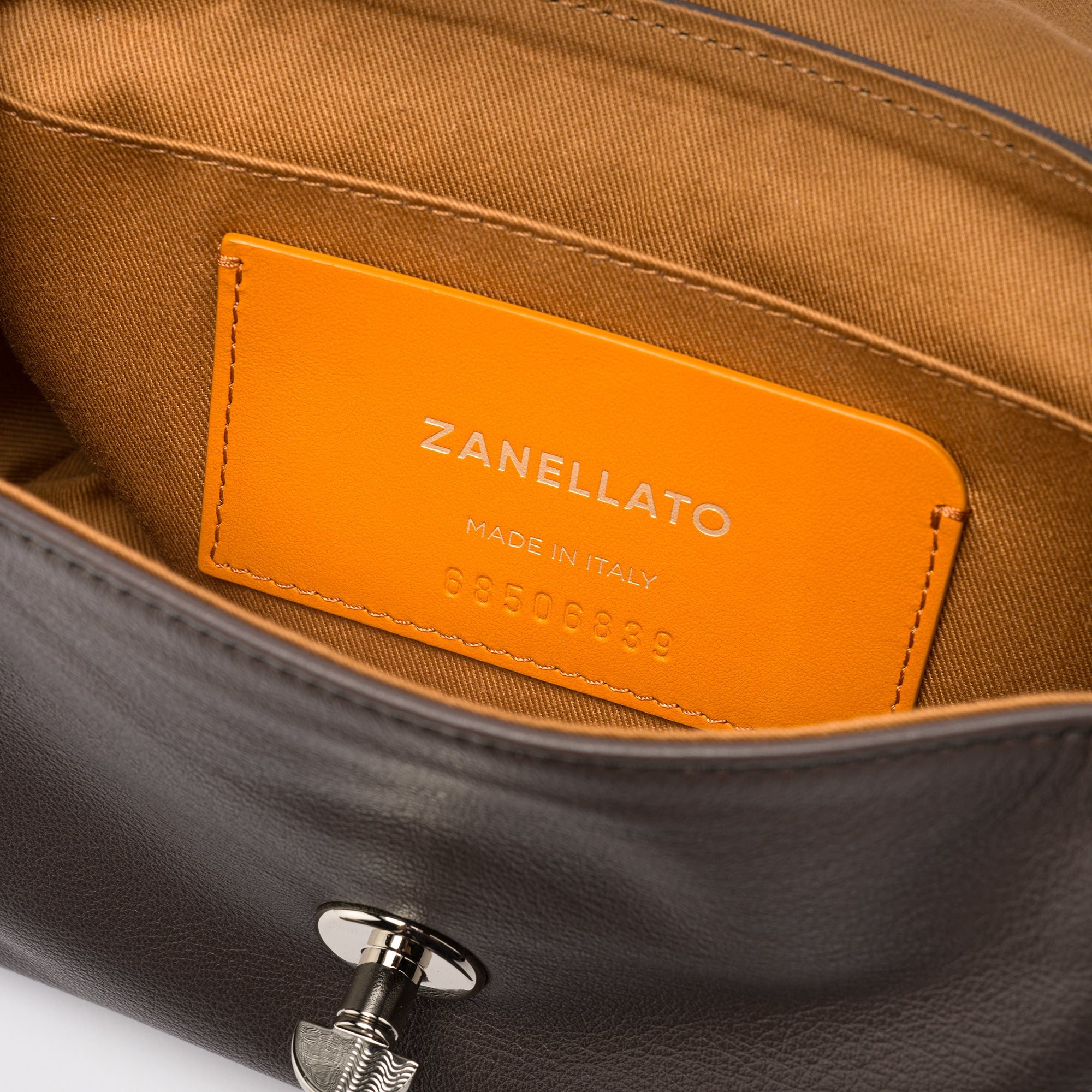 Zanellato Postina® BABY borsa a mano e tracolla marrone Marengo pelle liscia