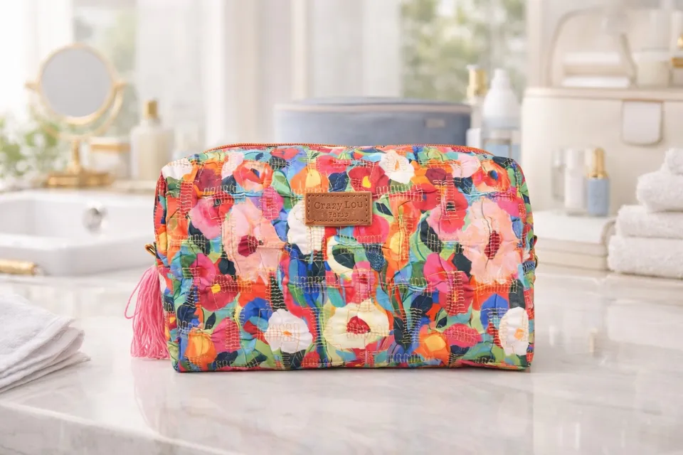 Crazy Lou Pochette en tissus Trousse de toilette en tissu gaufre 7347