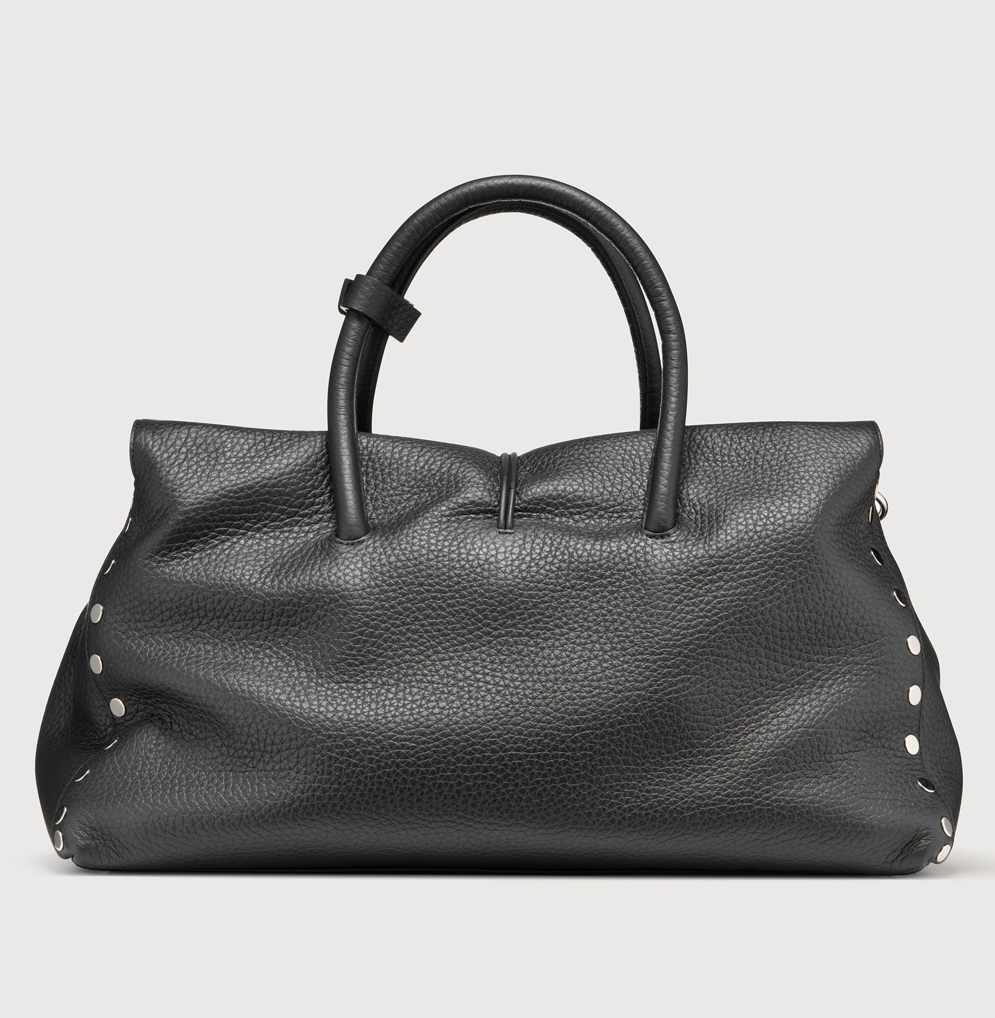 Zanellato Dotta® XL borsa nera in pelle martellata