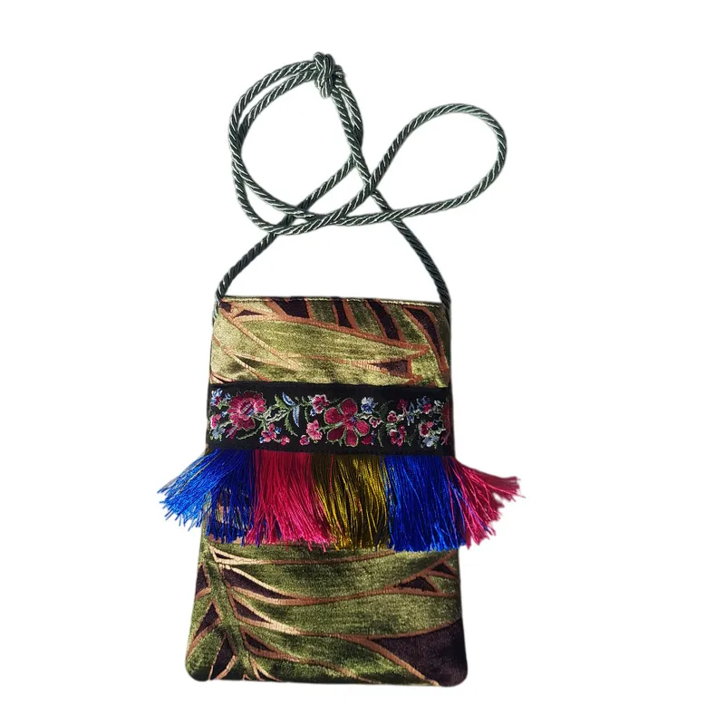 Borseggi Tibetane – le tracolla Tibetana frange 01 borsa a tracolla