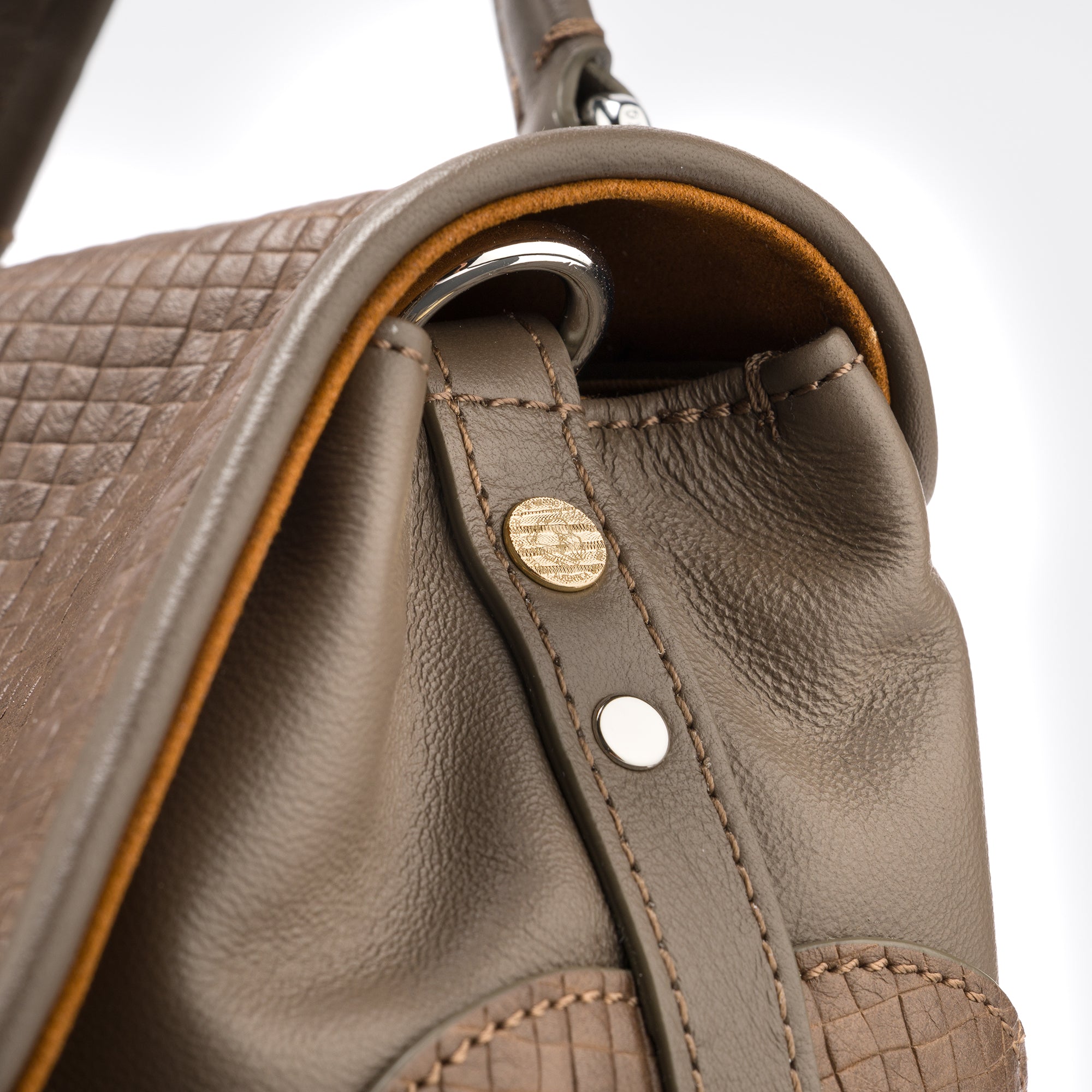 Zanellato Postina® Baby borsa grigia in pelle stampata