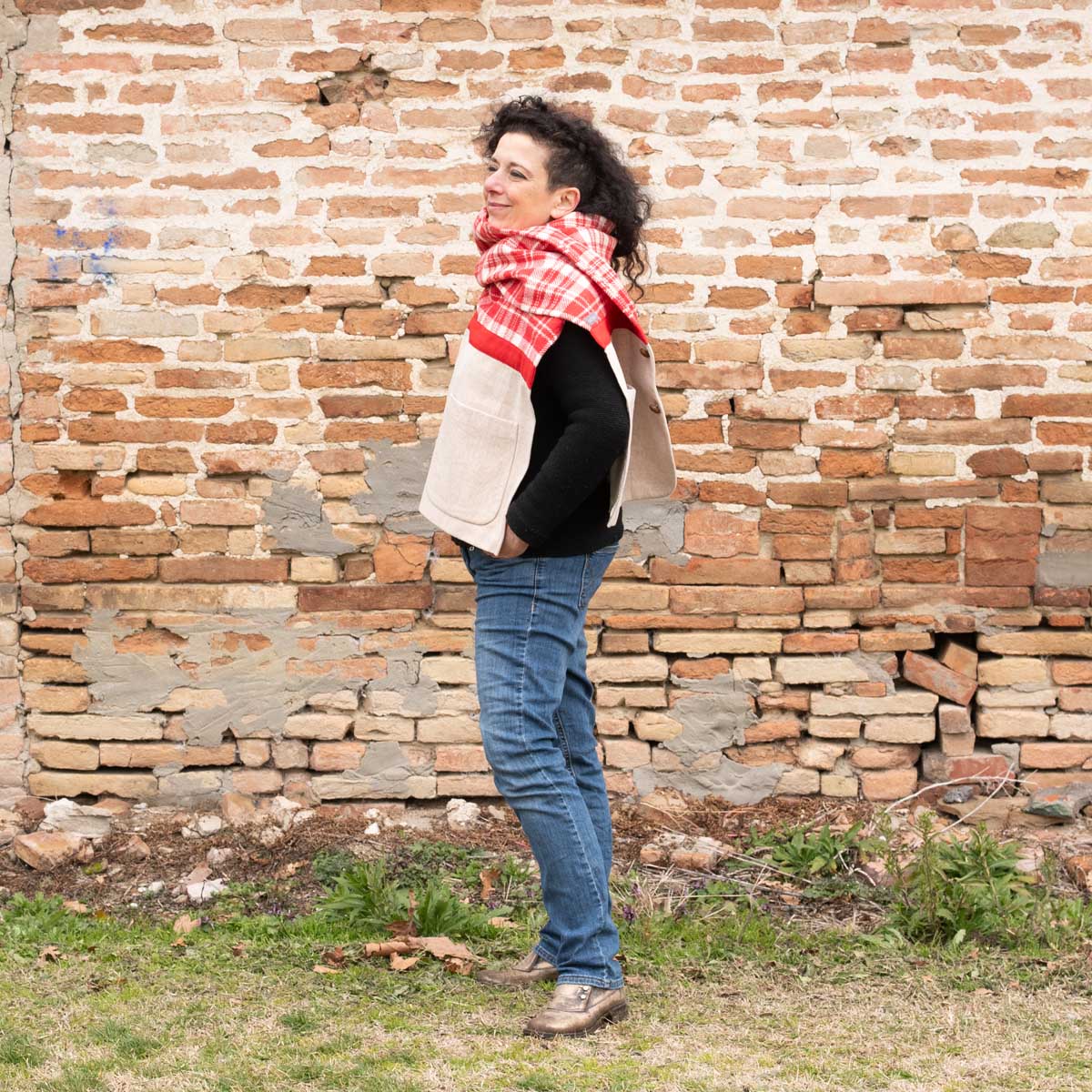 Ricicli Design Accessori Stola Jacket n°04 stola giacca tartan in lana