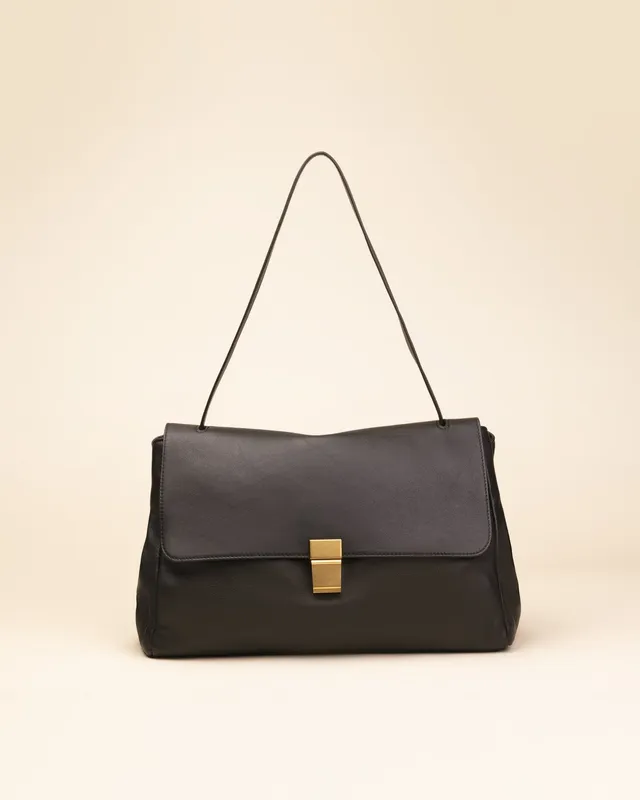 Marks&Angels Borse a Spalla Niki Nero borsa a spalla capiente in pelle liscia