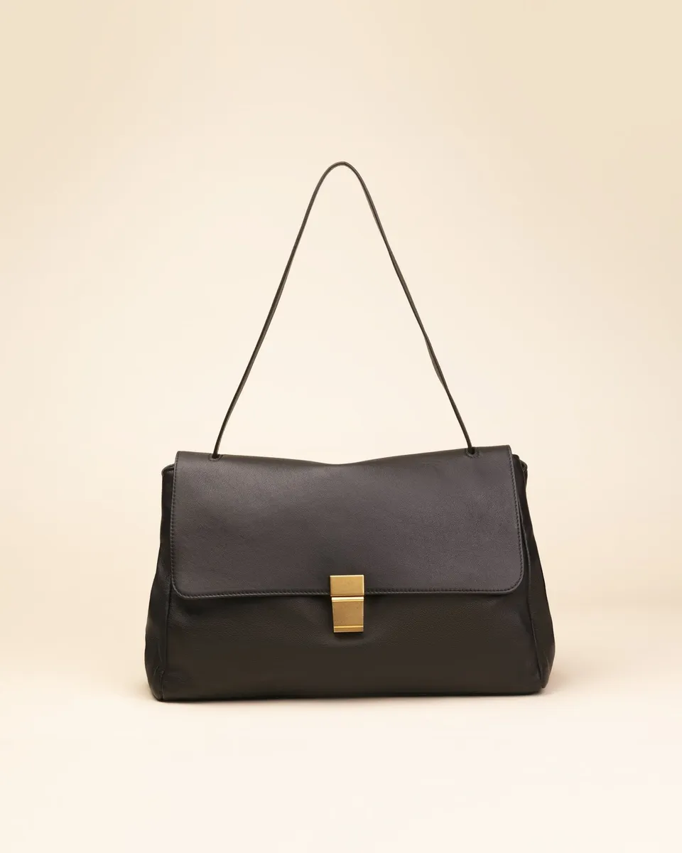 Marks&Angels Borse a Spalla Niki Nero borsa a spalla capiente in pelle liscia