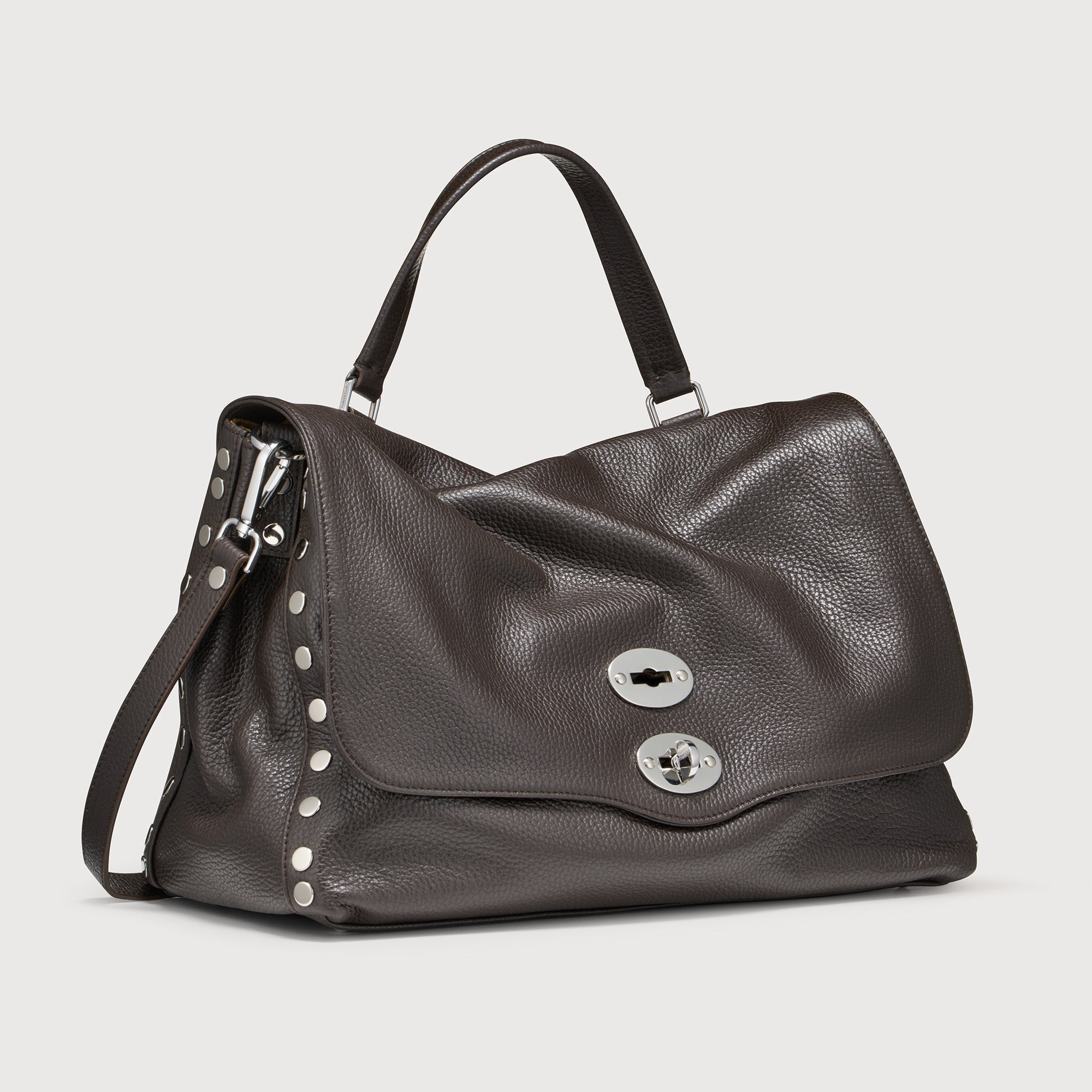 Zanellato Postina® M borsa marrone pelle martellata
