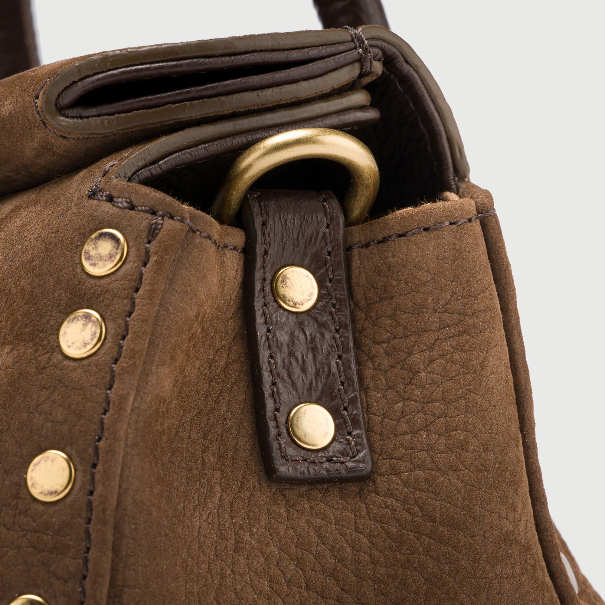 Zanellato Dotta® Baby borsa marrone in nabuk effetto gommato
