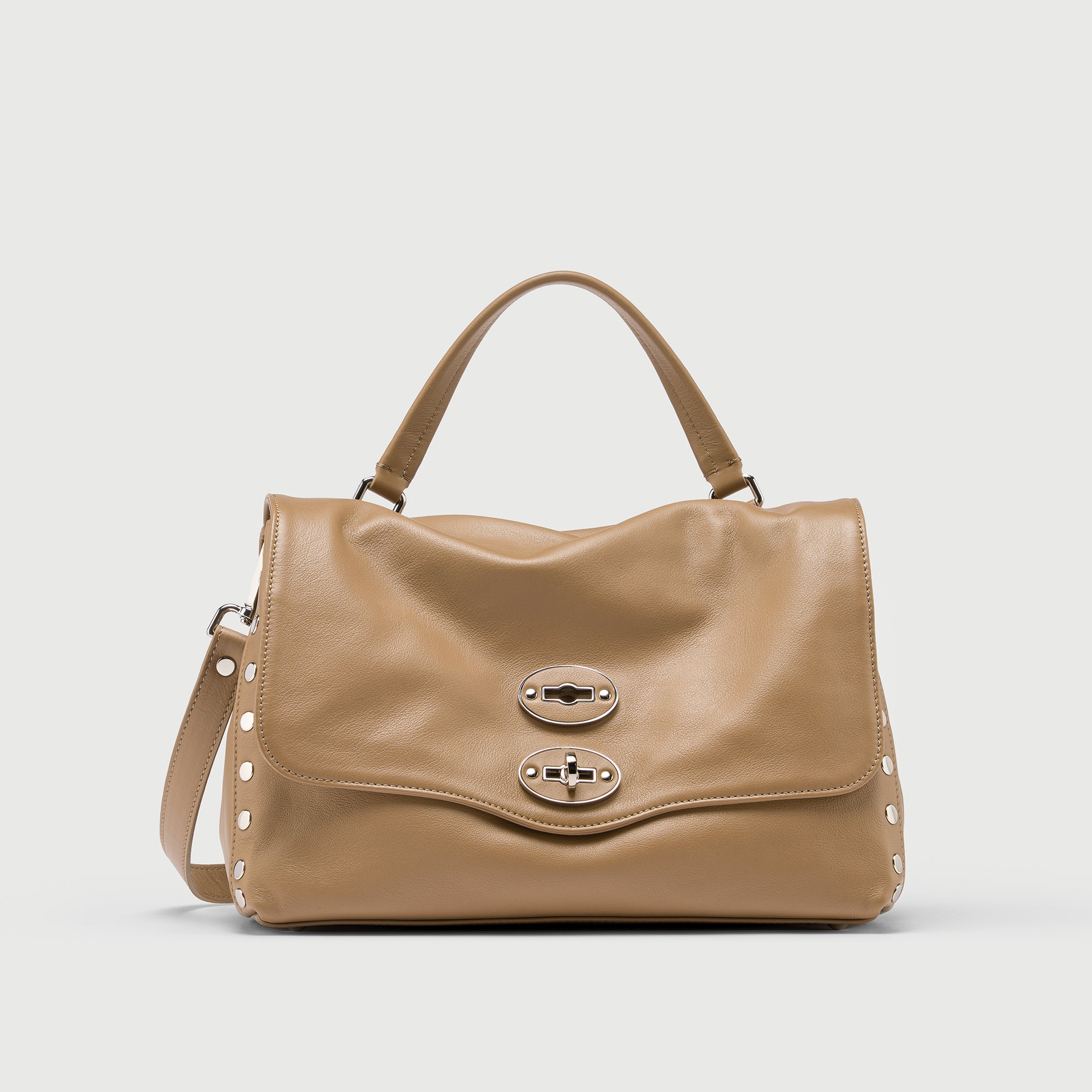 Zanellato Postina® borsa S grigia in pelle liscia