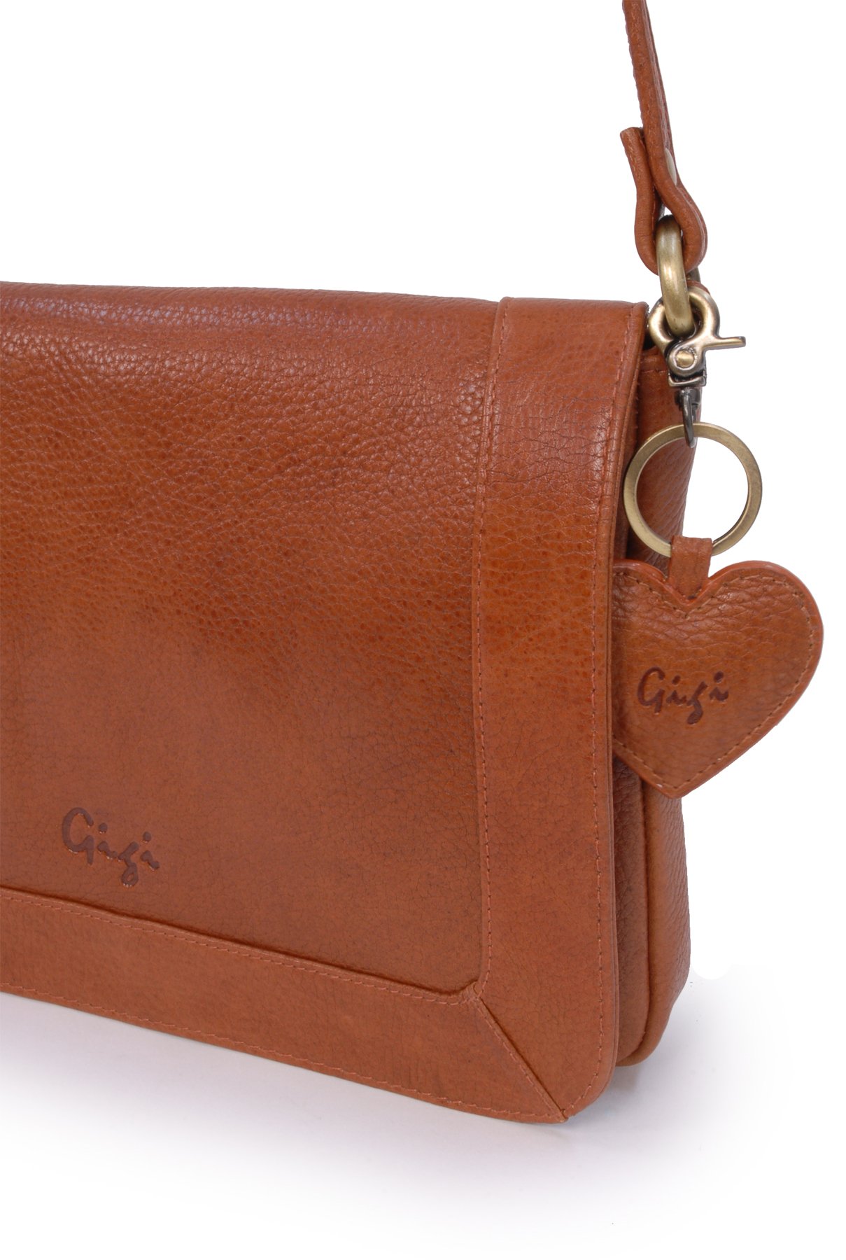 Gigi Giovanna Collection 8948AG borsa a tracolla marrone chiaro in pelle