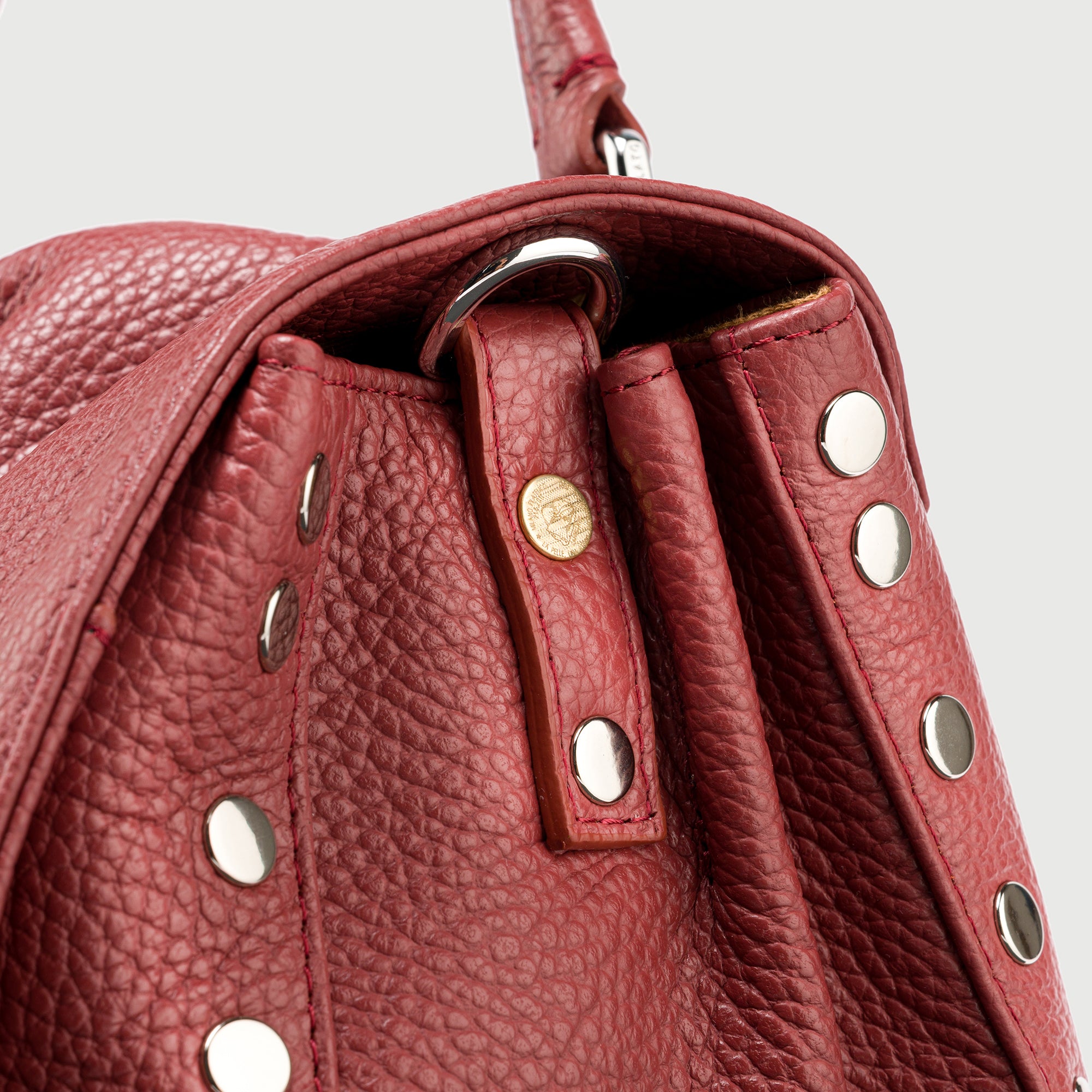 Zanellato Postina® S borsa rossa Radicchio di Treviso in pelle martellata