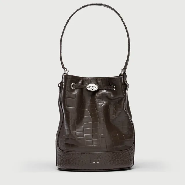 Zanellato Mondà® S borsa Brown Espresso in pelle stampata