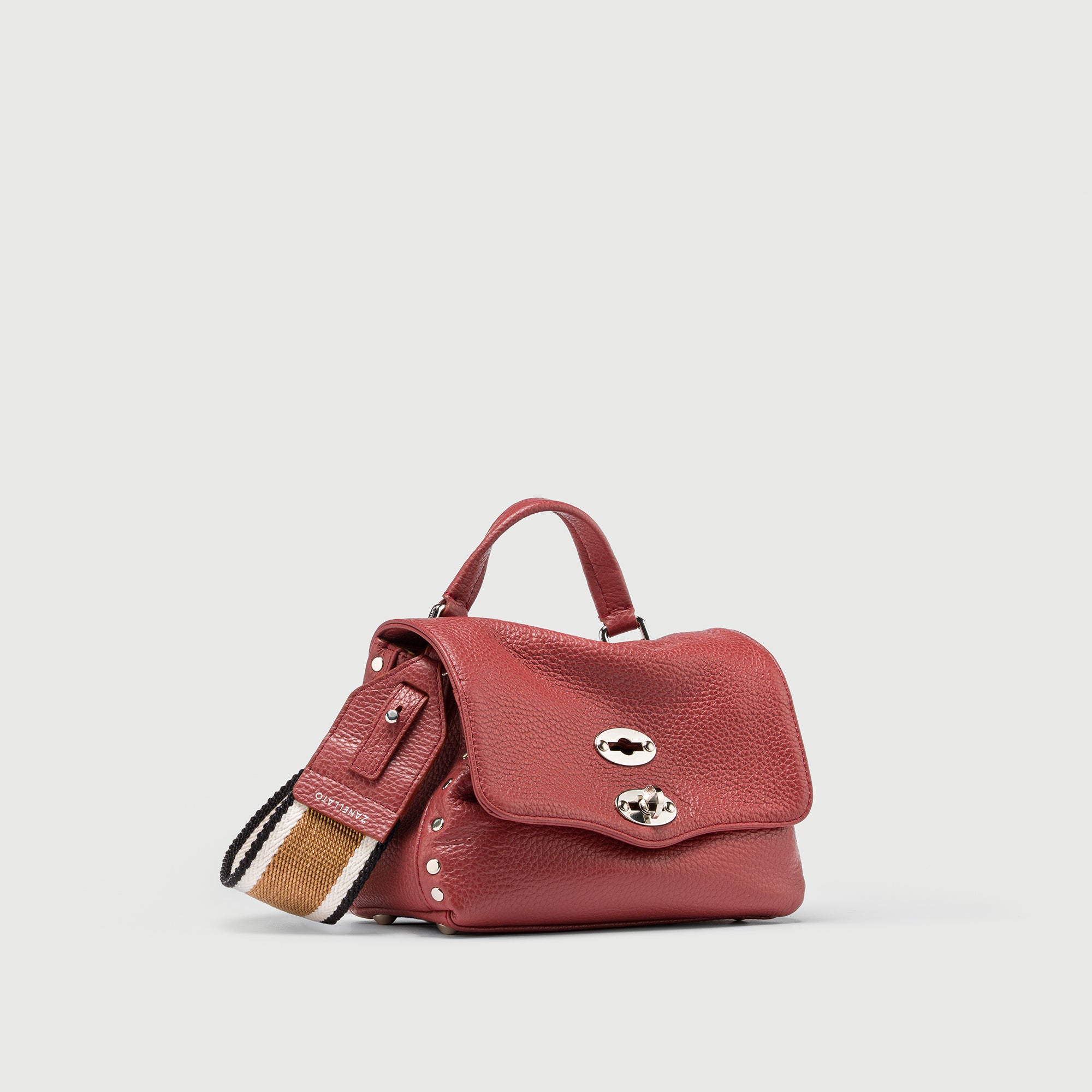 Zanellato Postina® Baby borsa rossa Radicchio pelle martellata