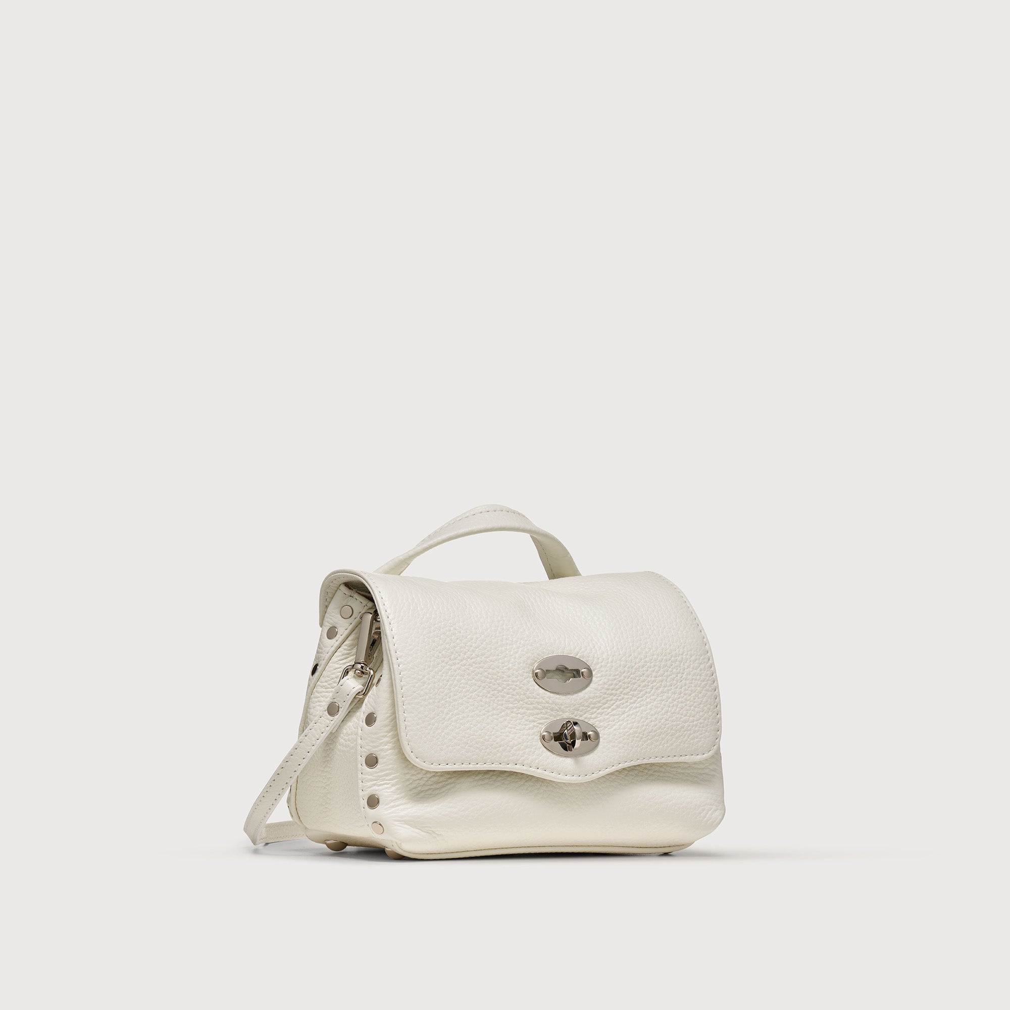 Zanellato Postina® Baby borsa bianca in pelle martellata