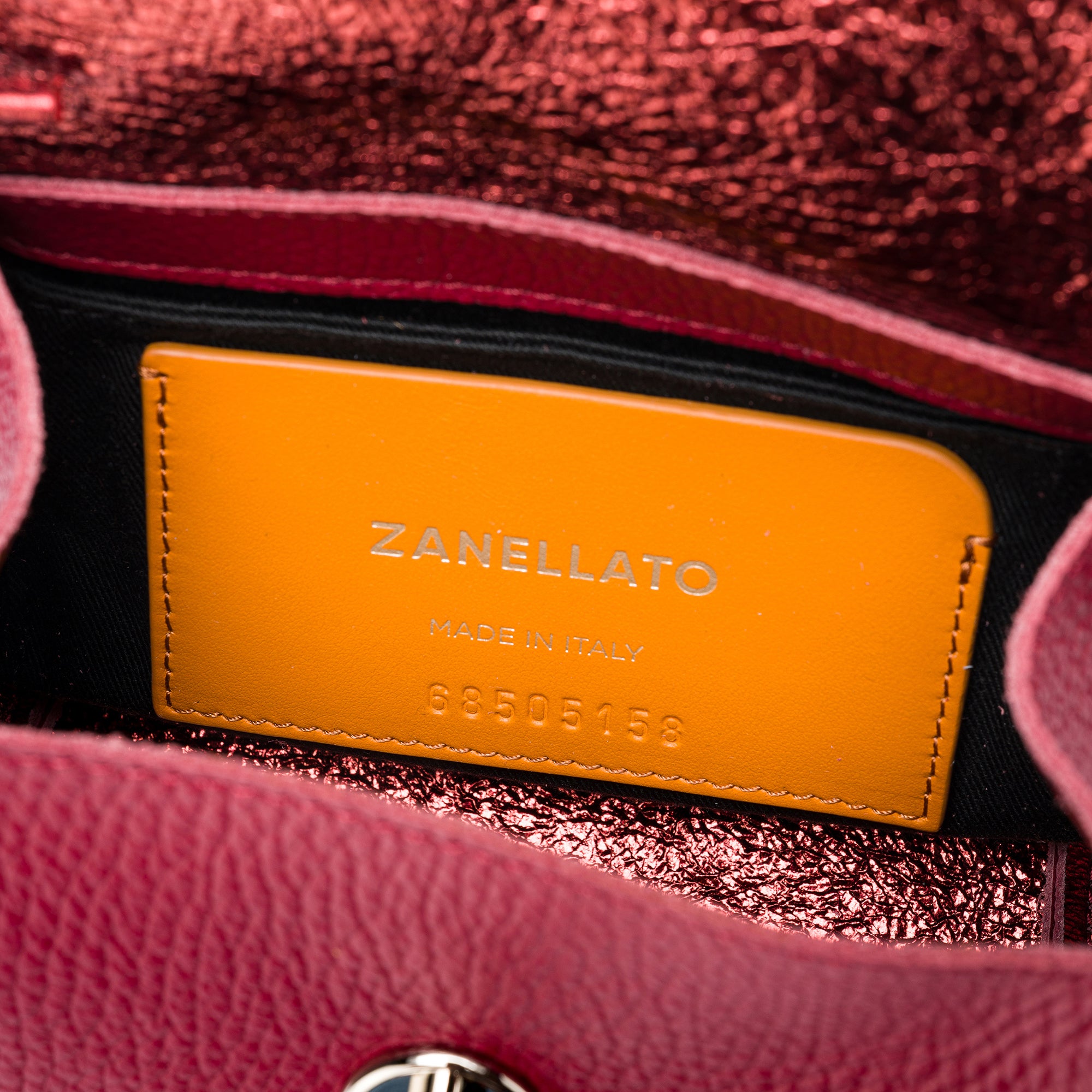 Zanellato Postina® SBABY borsa a mano e tracolla rossa laminata