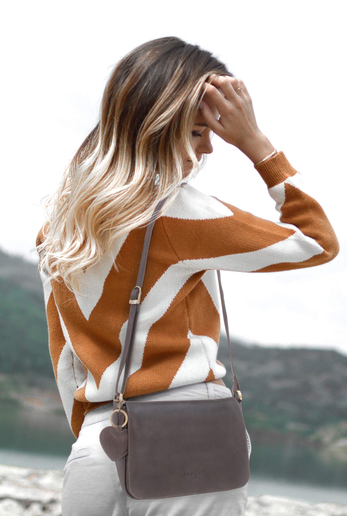 Gigi Othello Collection 14578 borsa a tracolla piccola nera in pelle