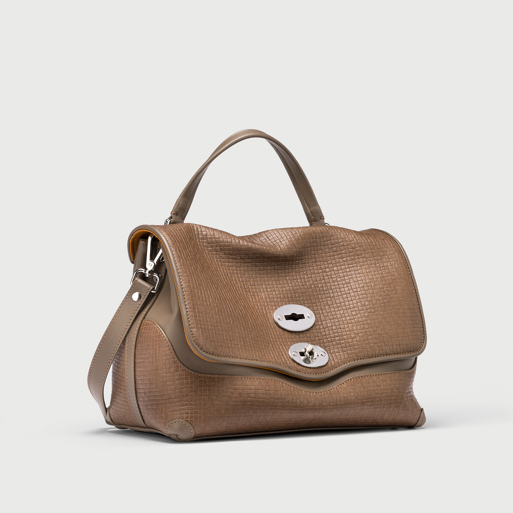 Zanellato Postina® Baby borsa grigia in pelle stampata