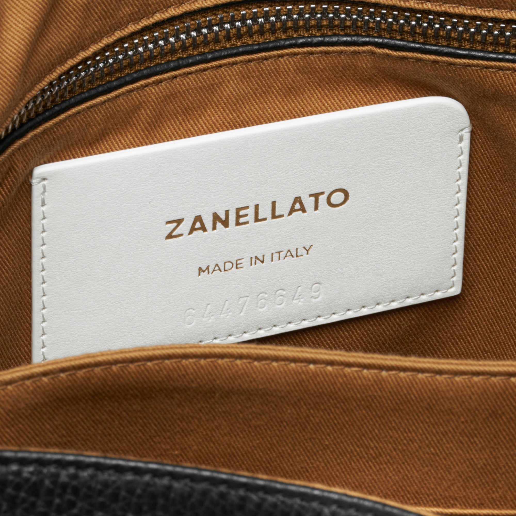 Zanellato Postina® M borsa nera in pelle martellata